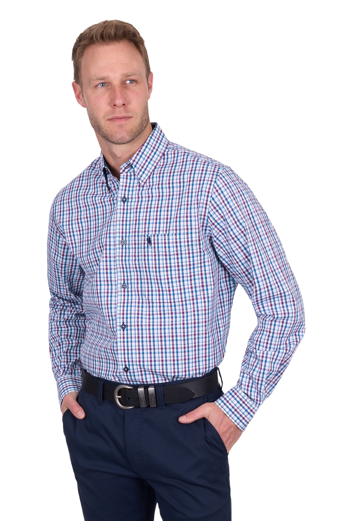 Thomas Cook Men's Joseph 1Pkt Ls Shirt - Navy/Blue