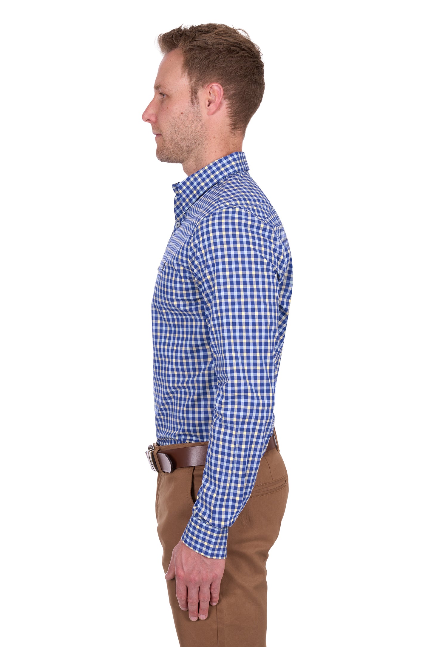 Thomas Cook Men's James Tailored Ls Shirt - Royal/Yellow