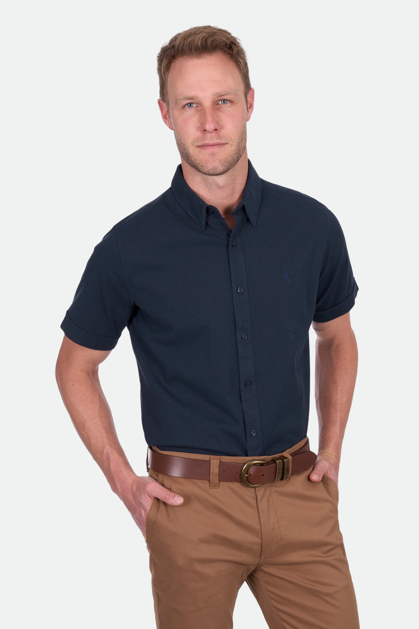 Thomas Cook Men's Roger Linen Ss Shirt - Navy