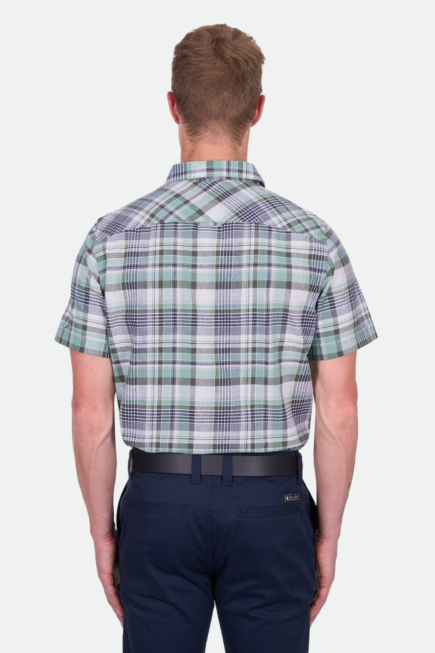 Thomas Cook Men's Gerry Linen Ss Shirt - Green/Navy