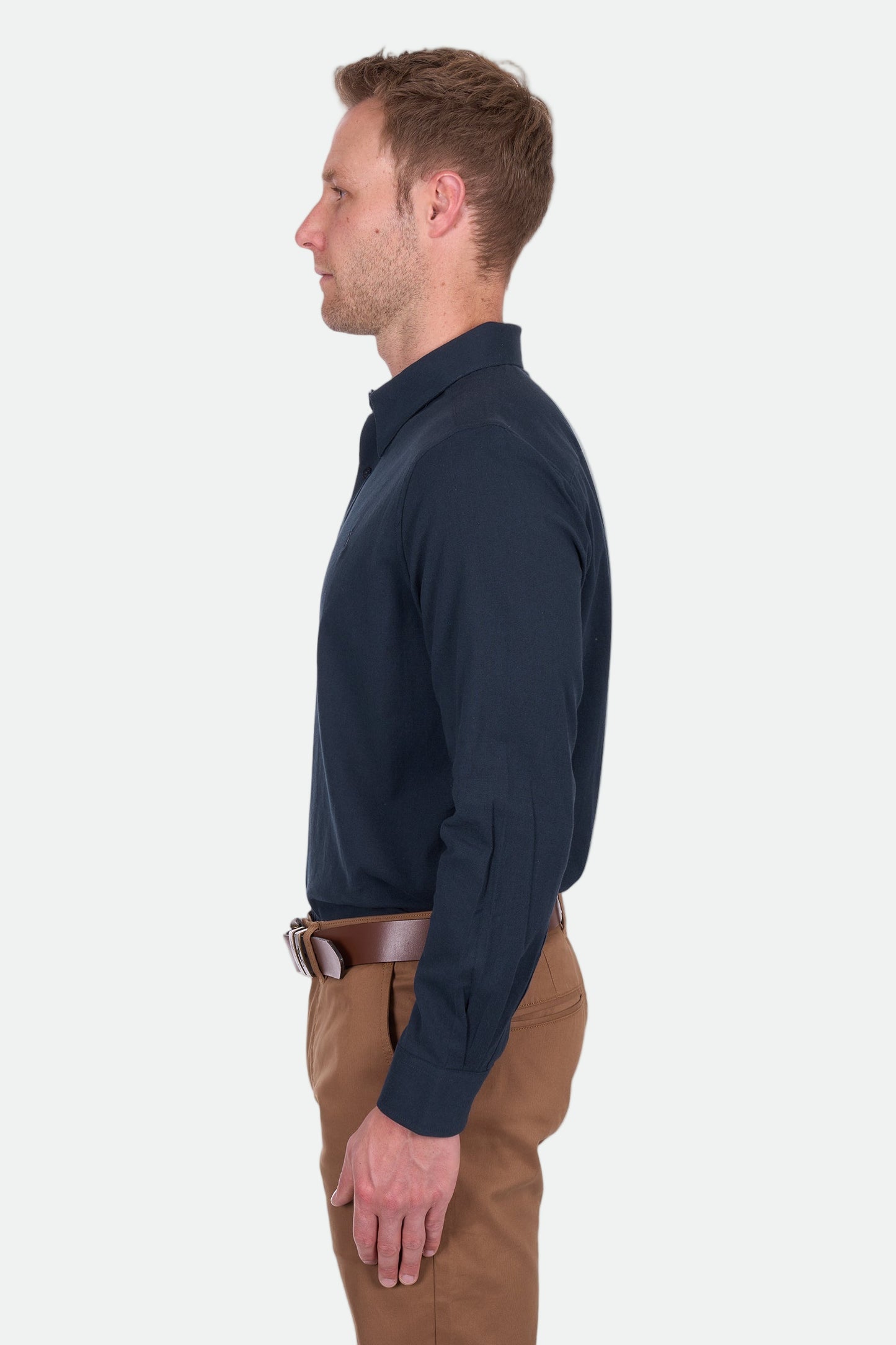 Thomas Cook Men's Roger Linen Ls Shirt - Navy