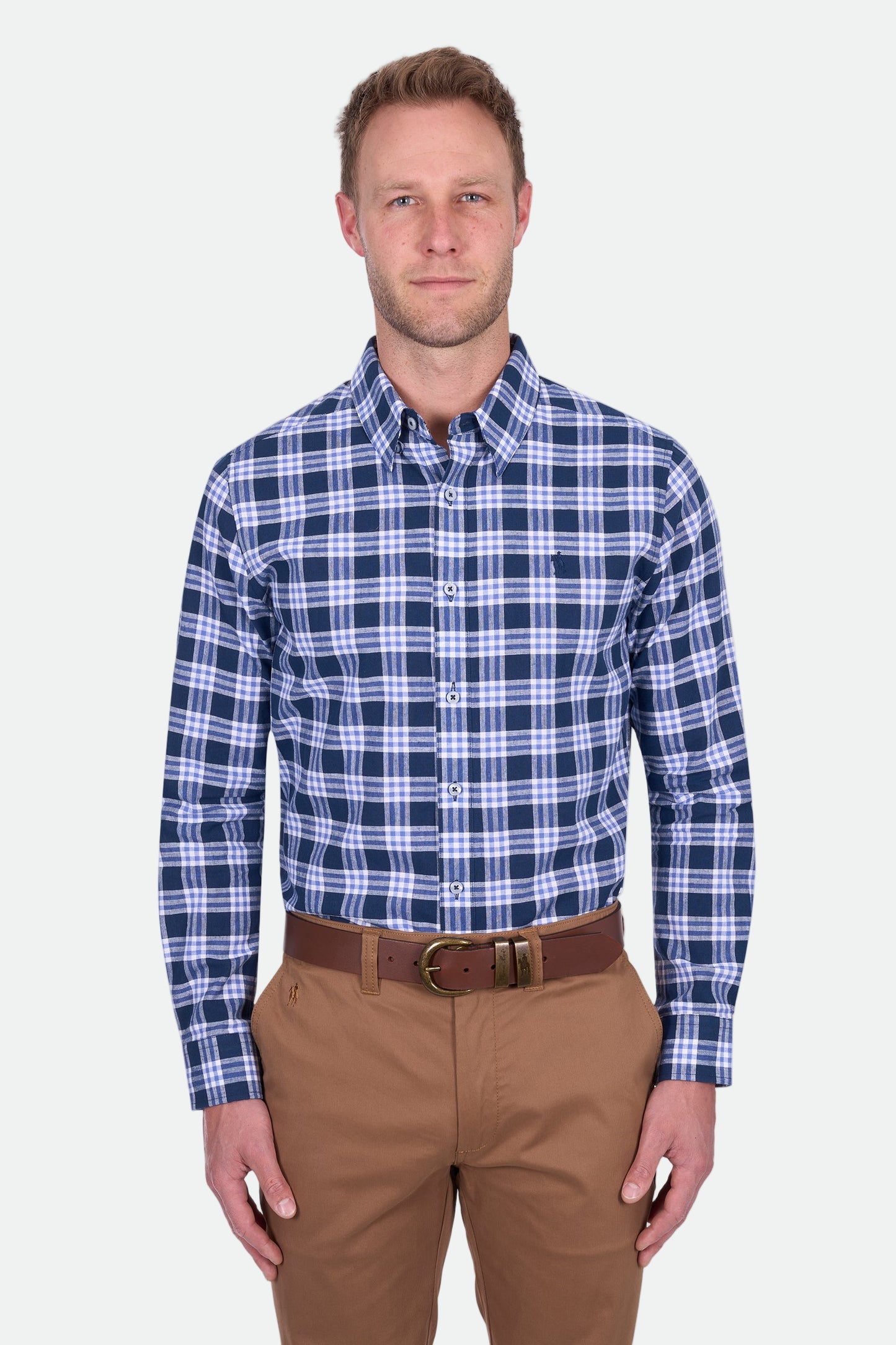 Thomas Cook Men's Dale Linen Ls Shirt - Navy/White