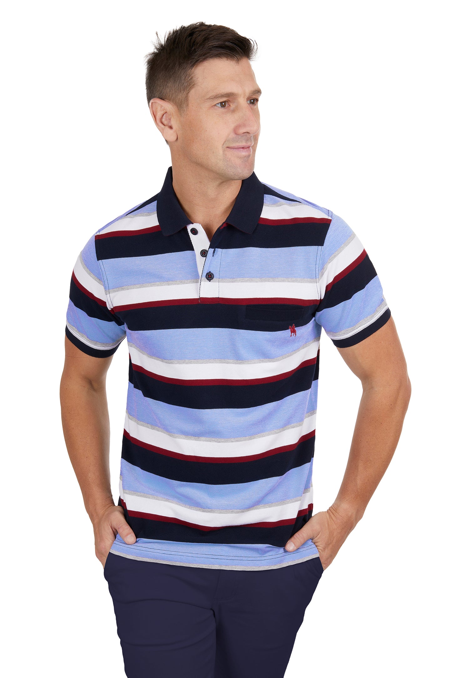 Thomas Cook Men's Gavin 1Pk Ss Polo - Navy/Blue