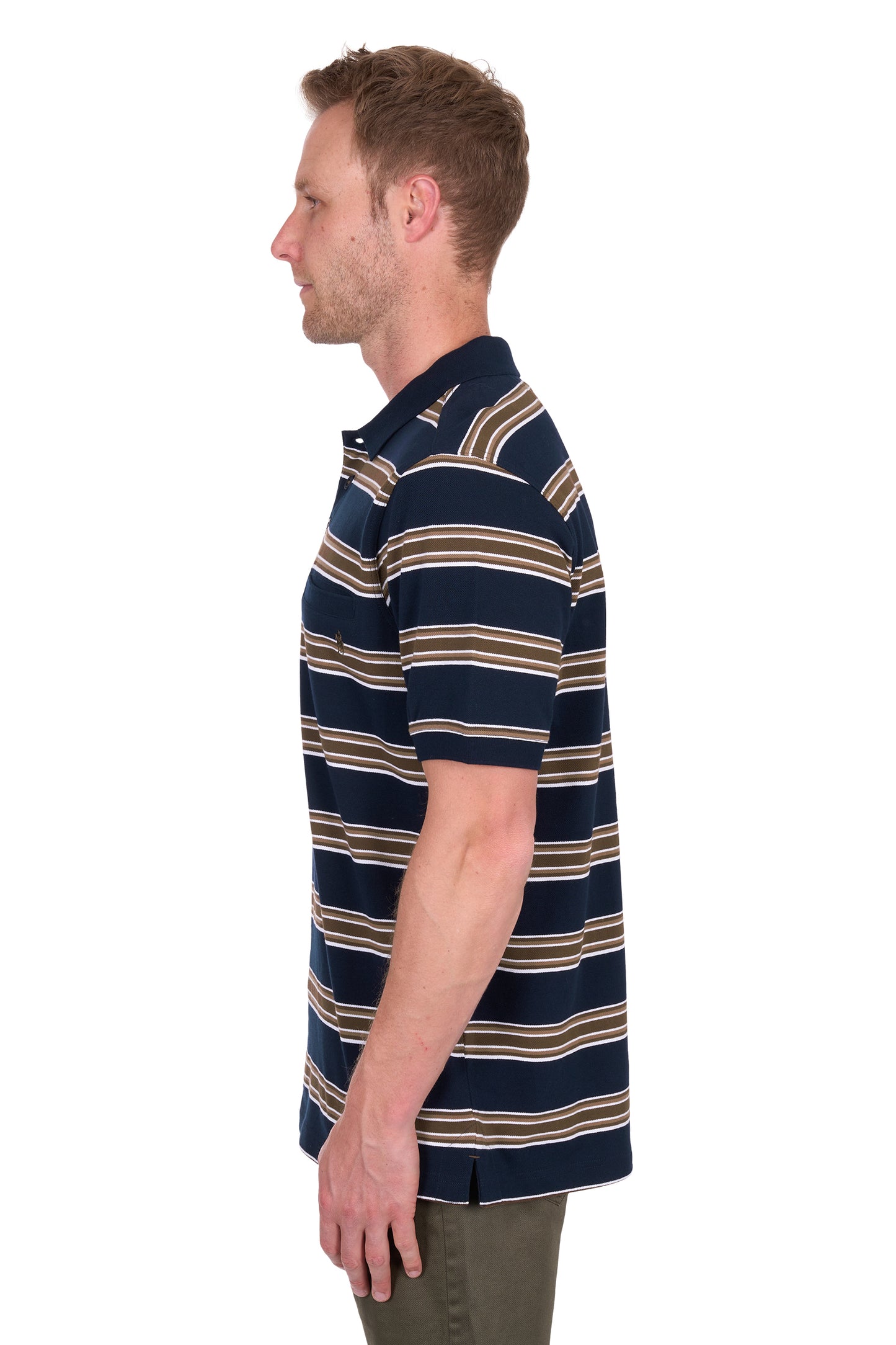 Thomas Cook Men's Anthony 1Pkt Ss Polo - Navy/Dark Tan