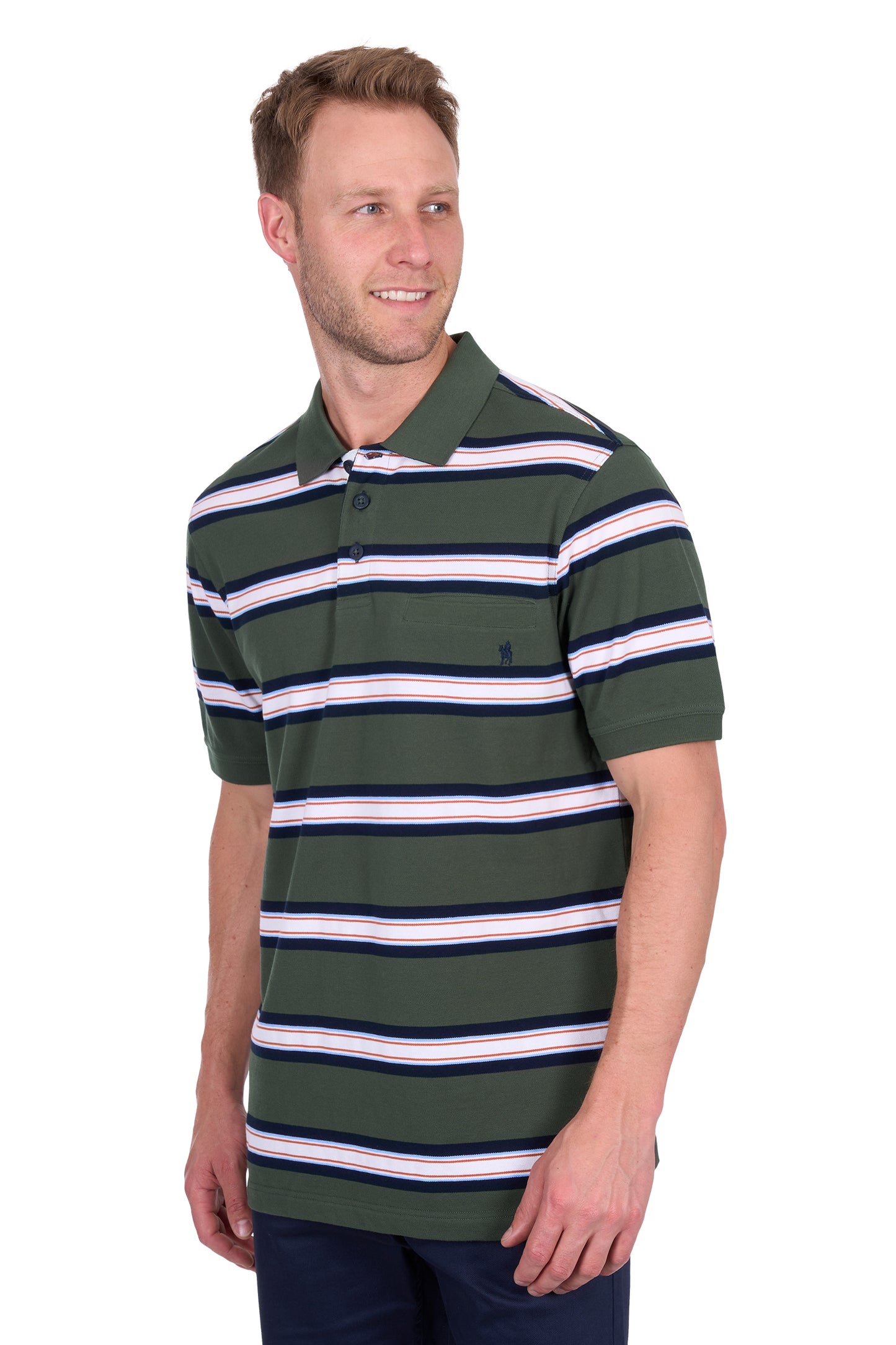 Thomas Cook Men's Chad 1Pkt Ss Polo - Navy/Green