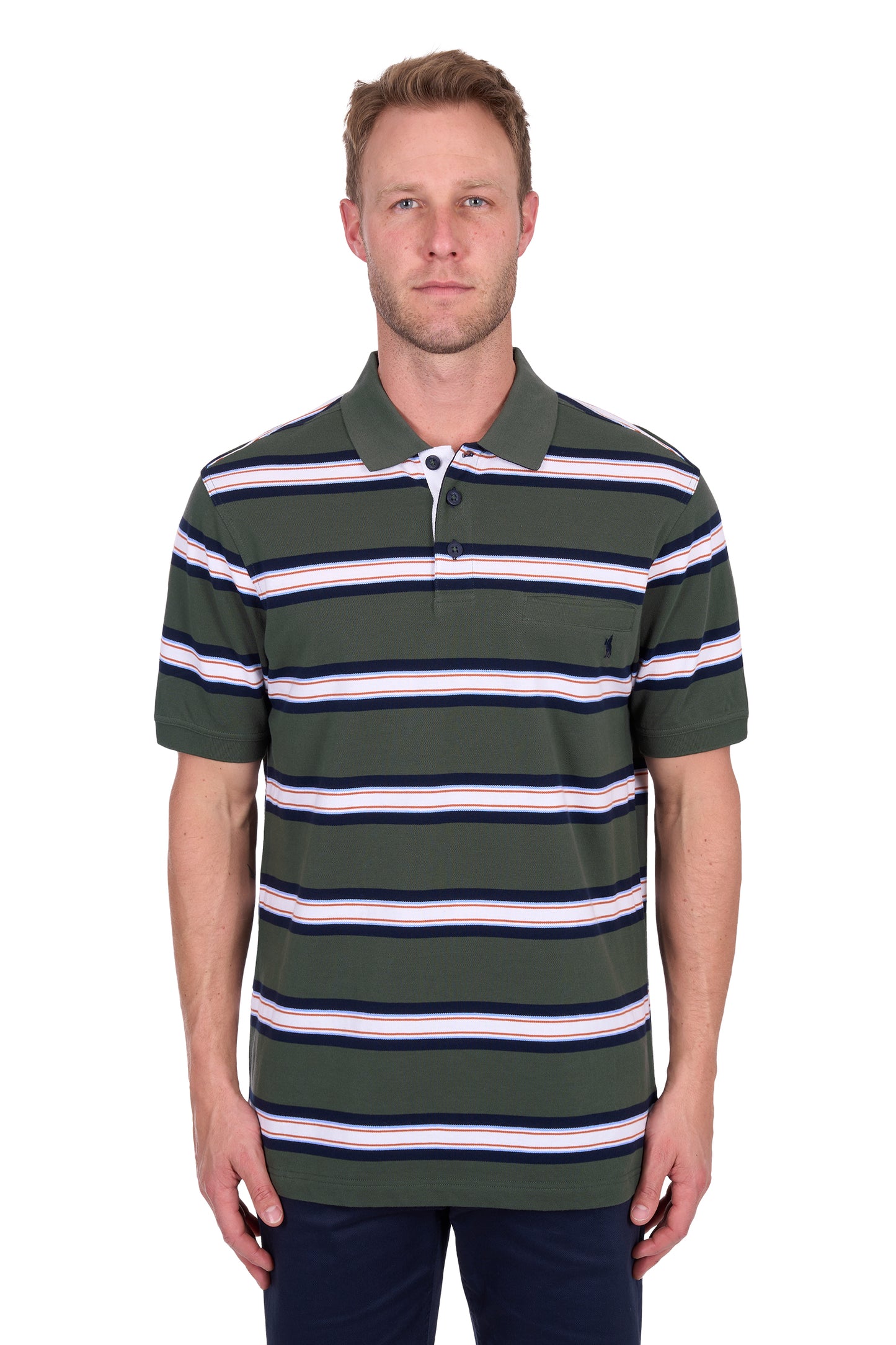 Thomas Cook Men's Chad 1Pkt Ss Polo - Navy/Green