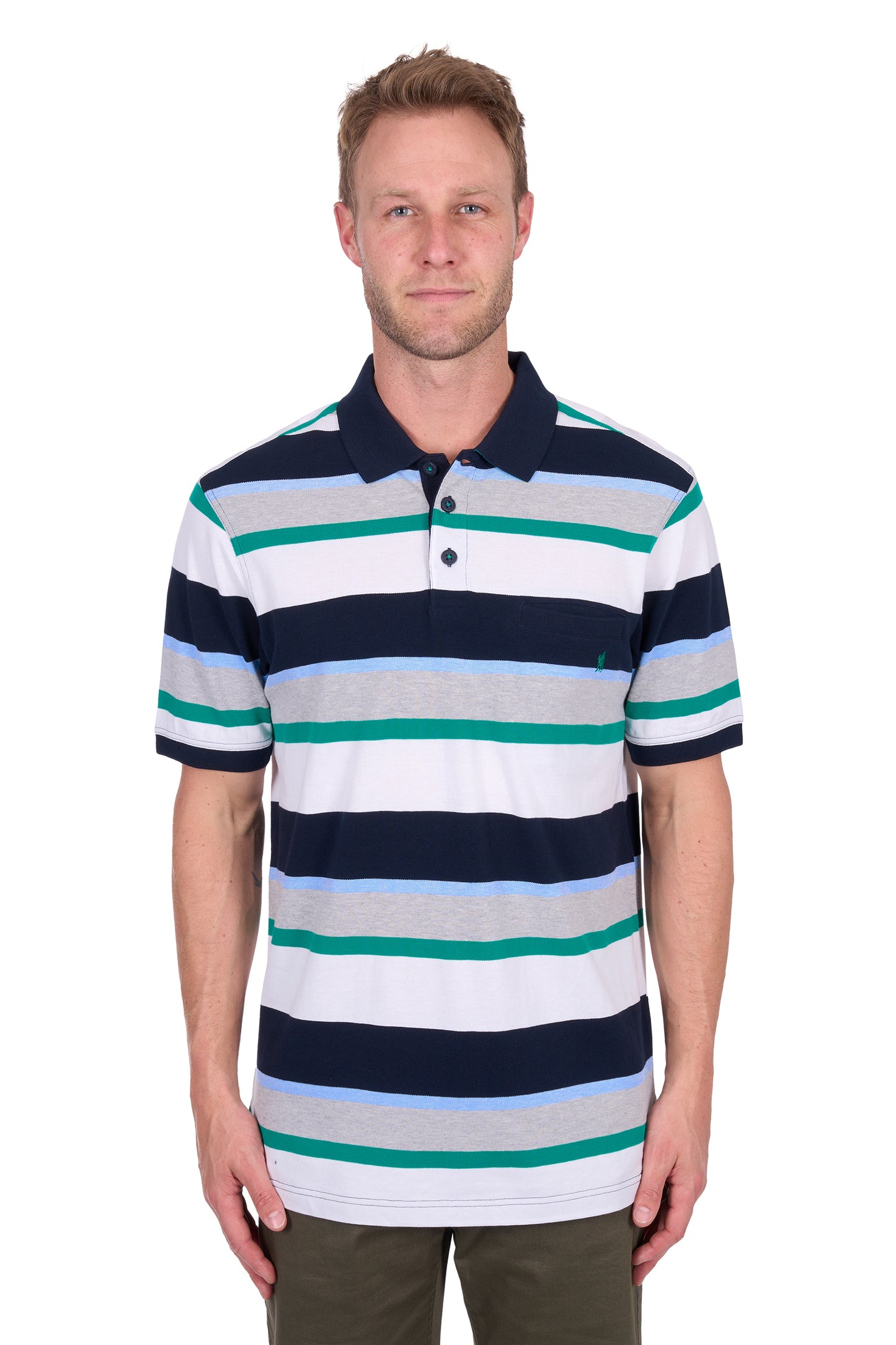 Thomas Cook Men's Paul Pkt Ss Polo - Navy/Grey Marle