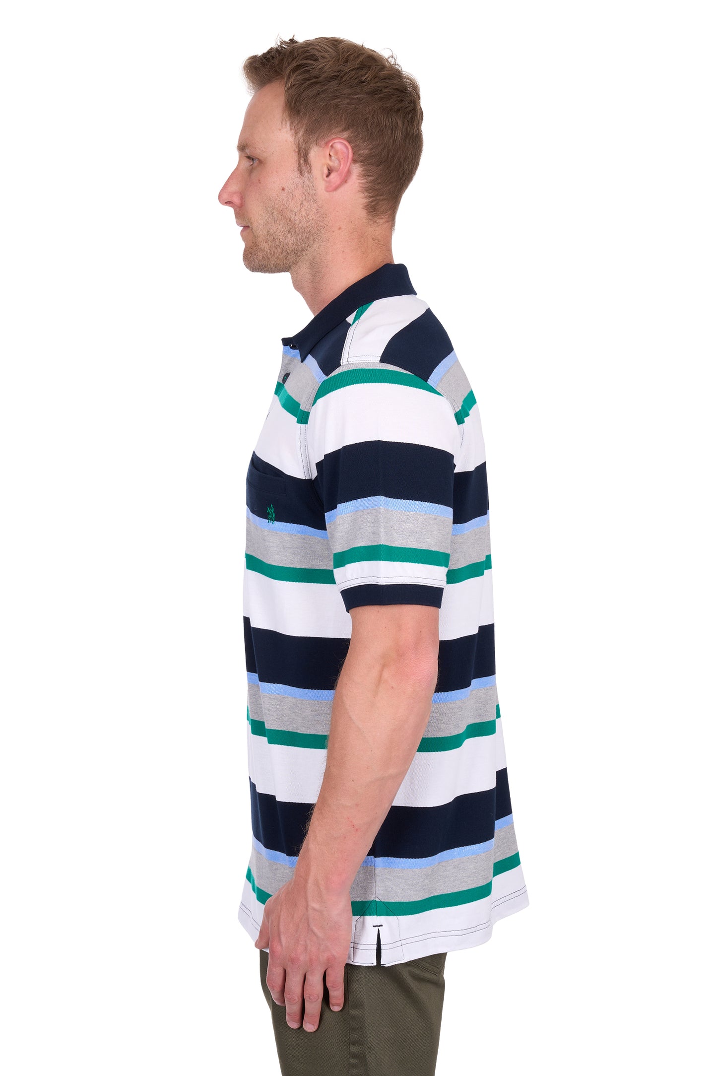 Thomas Cook Men's Paul Pkt Ss Polo - Navy/Grey Marle