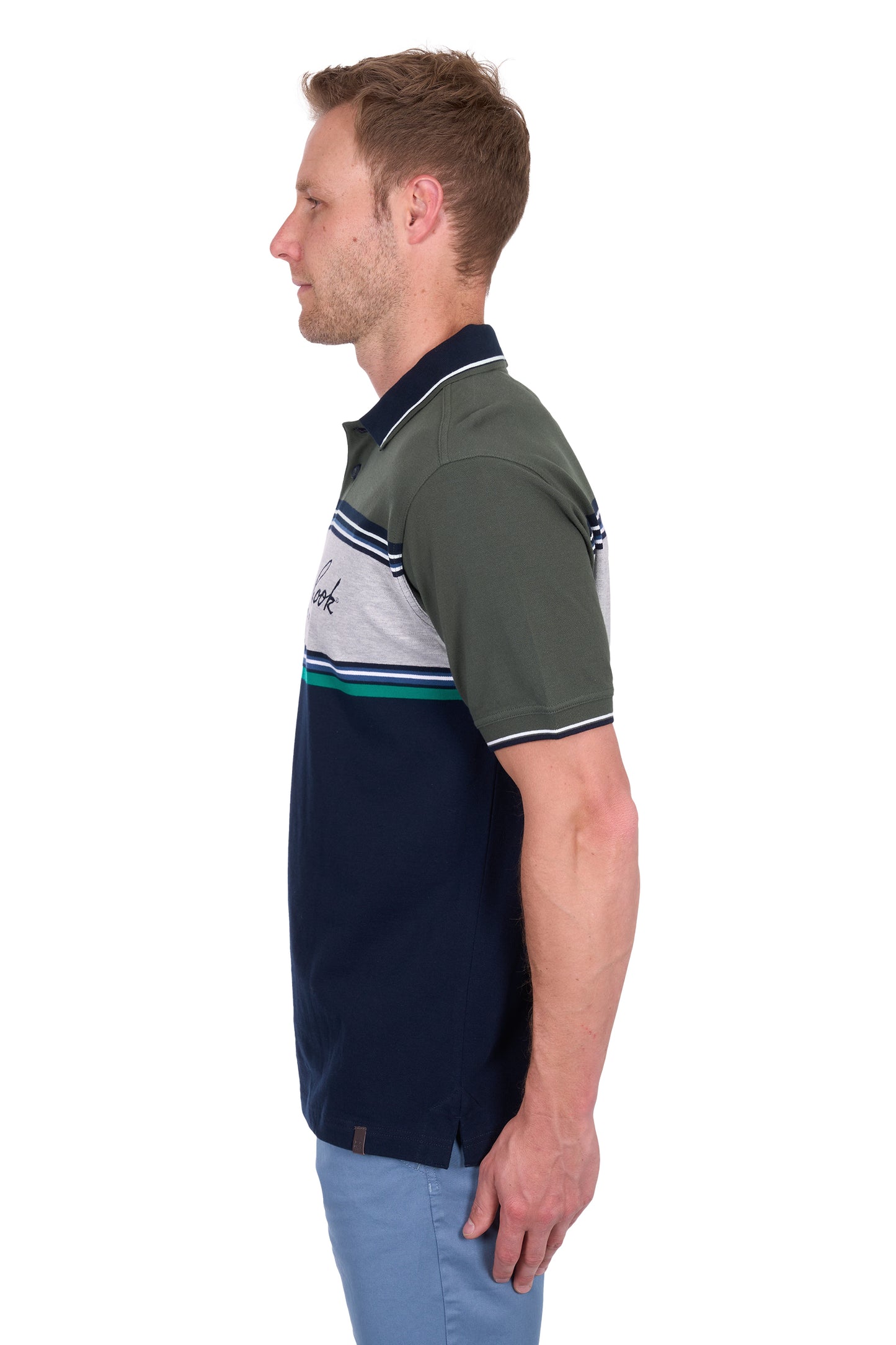 Thomas Cook Men's Andy Tailored Ss Polo - Navy/Green
