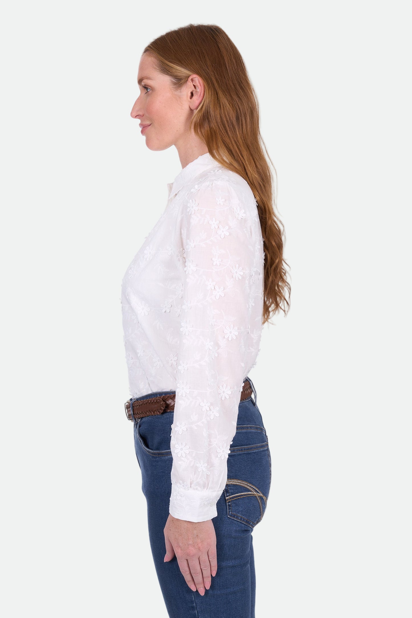 Thomas Cook Women's Remy Ls Shirt - White- CLEARANCE