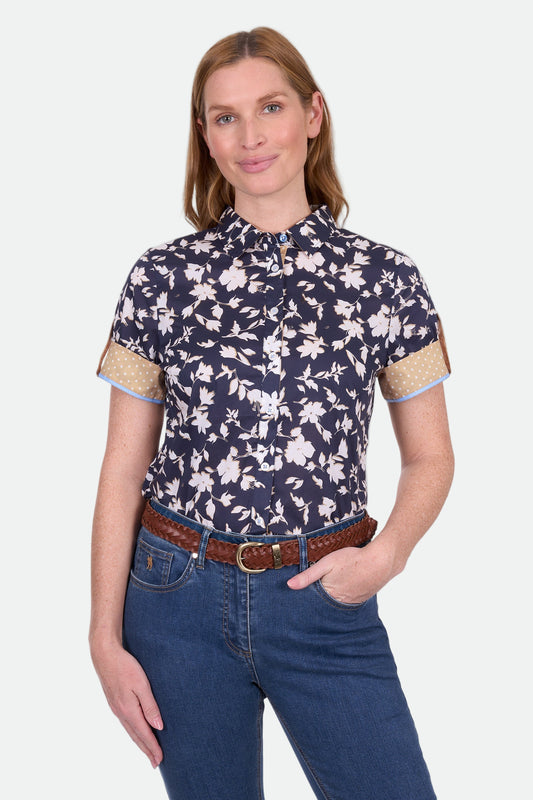 Thomas Cook Women's Celine Ss Shirt - Navy/Tan