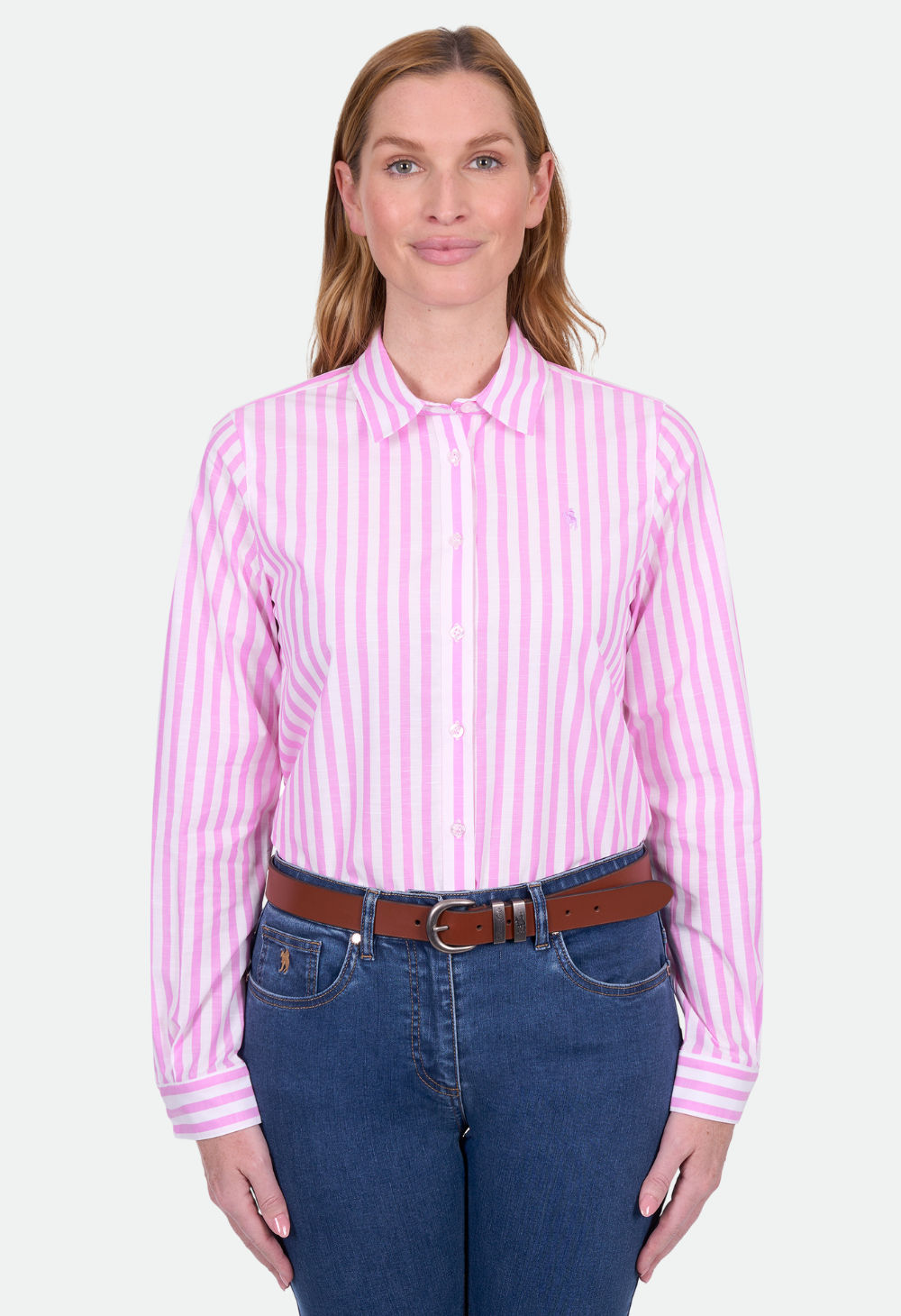 Thomas Cook Women's Charlotte Ls Shirt - Pink/White