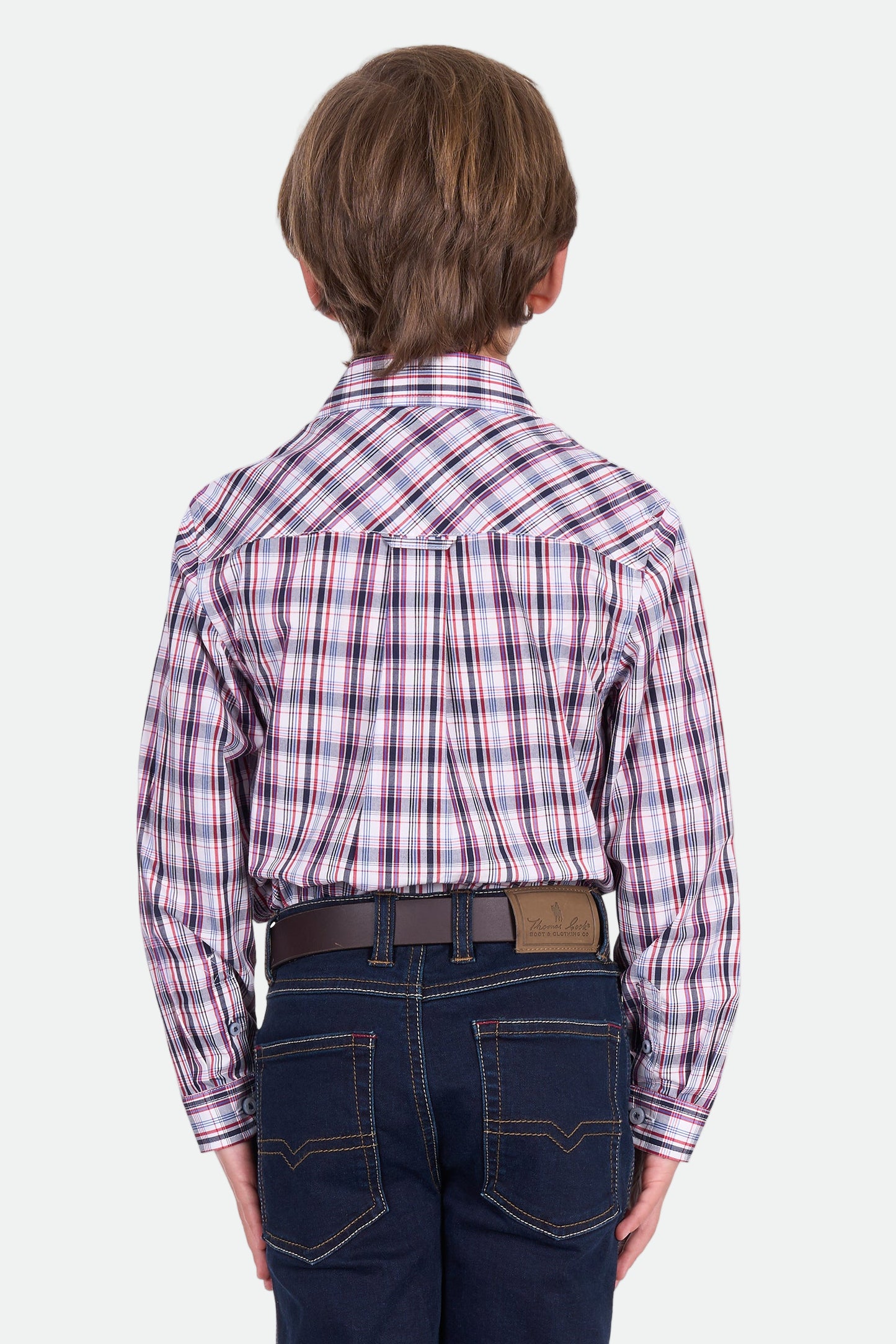 Thomas Cook Boy's Jeff 2Pkt Ls Shirt - Navy/Red
