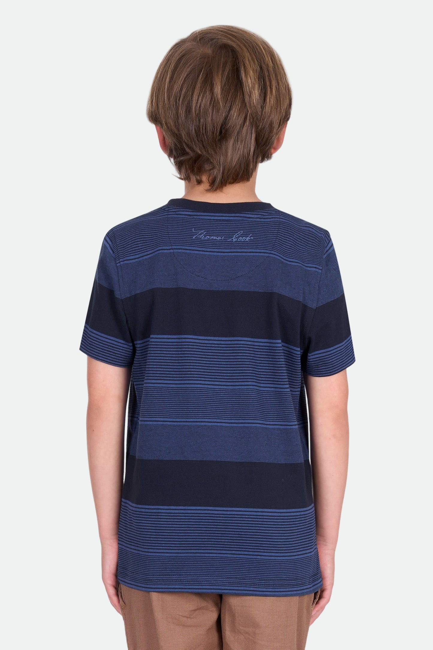 Thomas Cook Boy's Edward 1Pkt Ss Tee - Navy/Blue Ocean