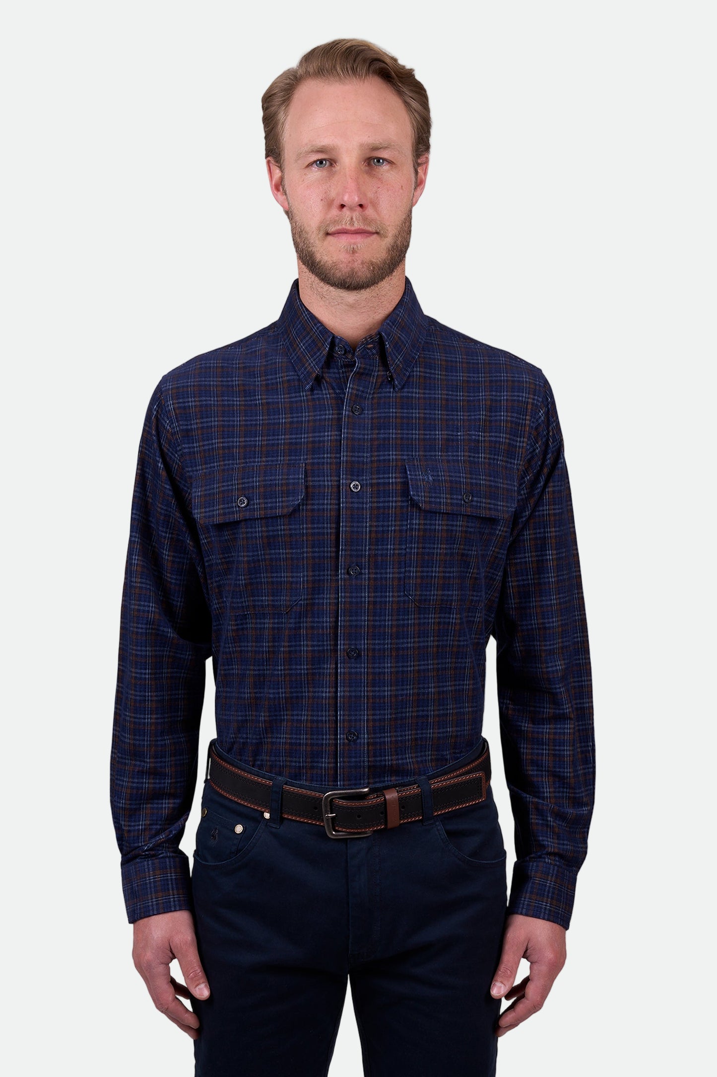 Thomas Cook Men's MAX THRML 2PKT LS Shirt -Navy/Tan