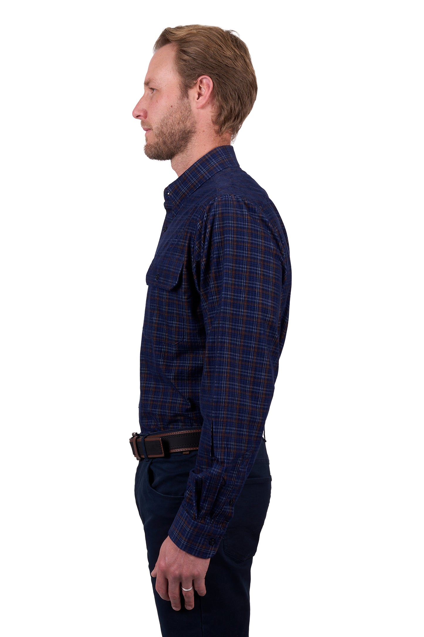 Thomas Cook Men's MAX THRML 2PKT LS Shirt -Navy/Tan