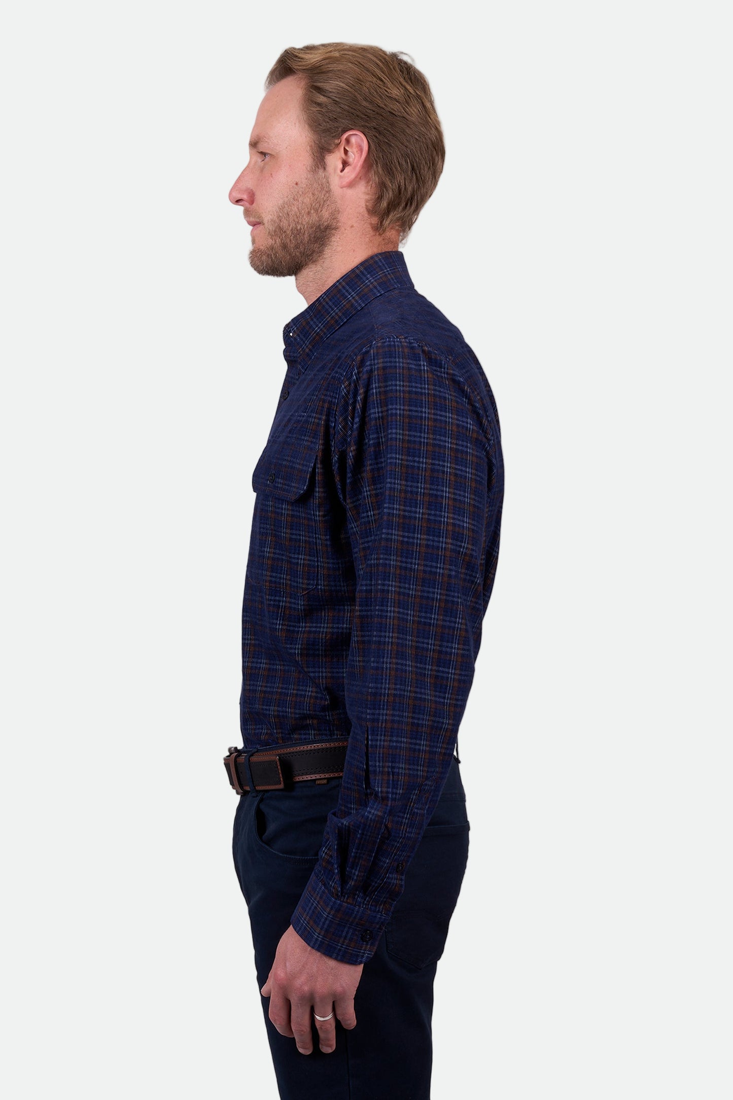 Thomas Cook Men's MAX THRML 2PKT LS Shirt -Navy/Tan