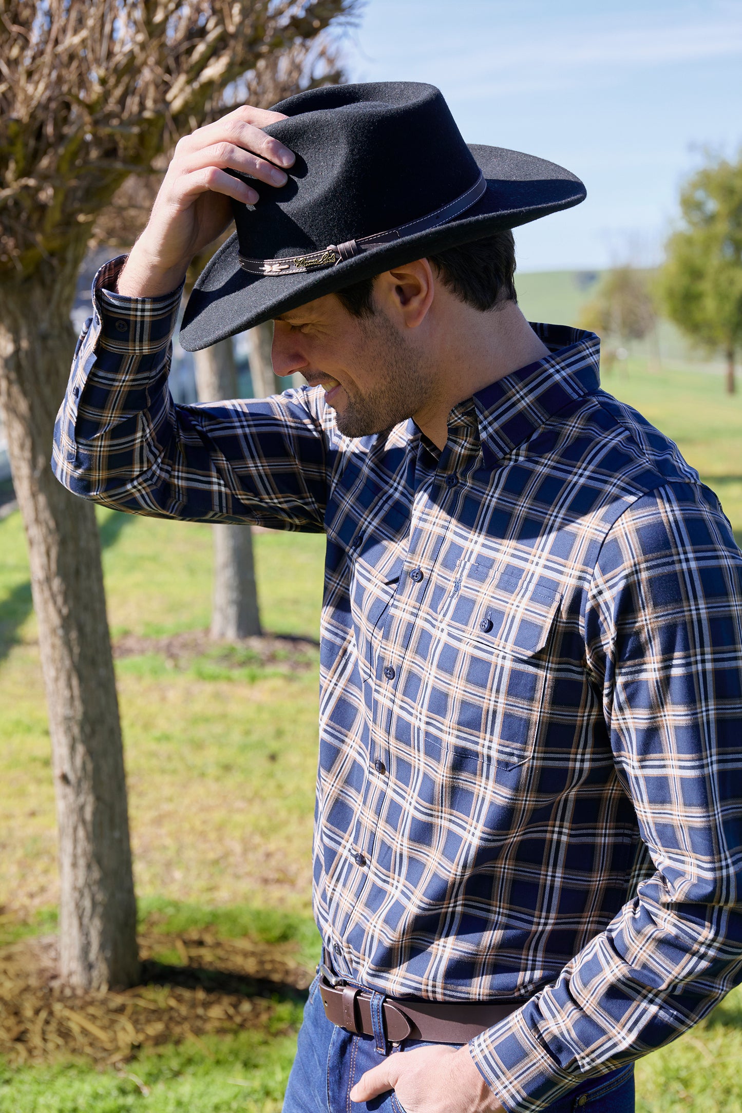 Thomas Cook Men's DYLAN 2PKT LS Shirt - Navy/Tan