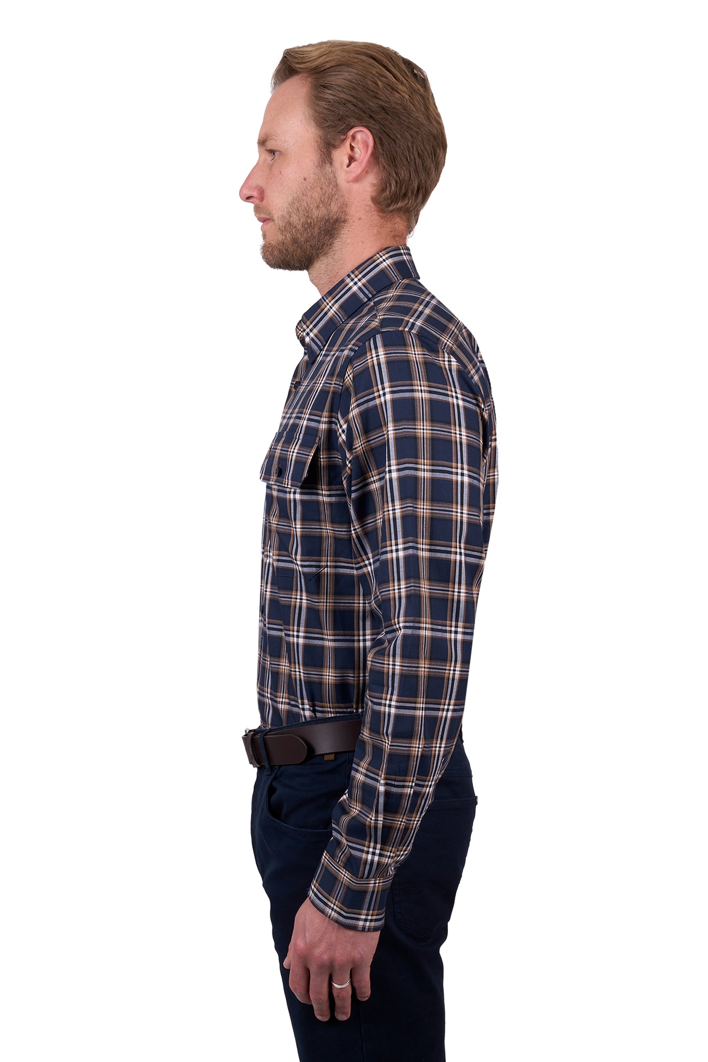 Thomas Cook Men's DYLAN 2PKT LS Shirt - Navy/Tan