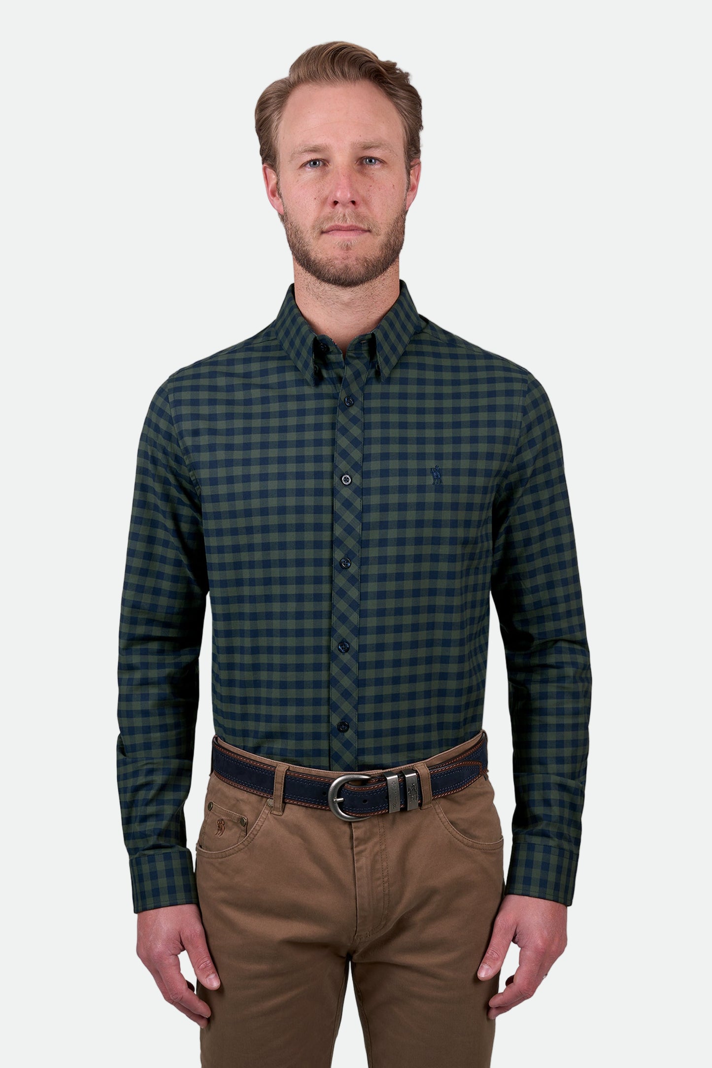 Thomas Cook Men's TIM TAILORED LS Shirt - Navy/Green