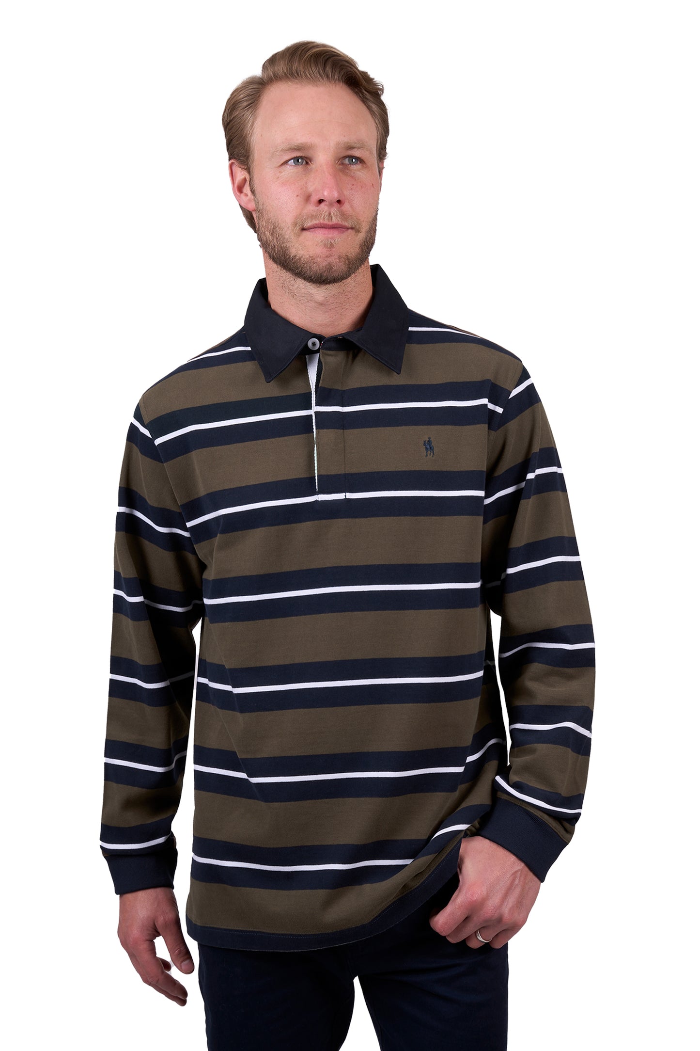 Thomas Cook Men's PETER RUGBY - NAVY/DARK TAN
