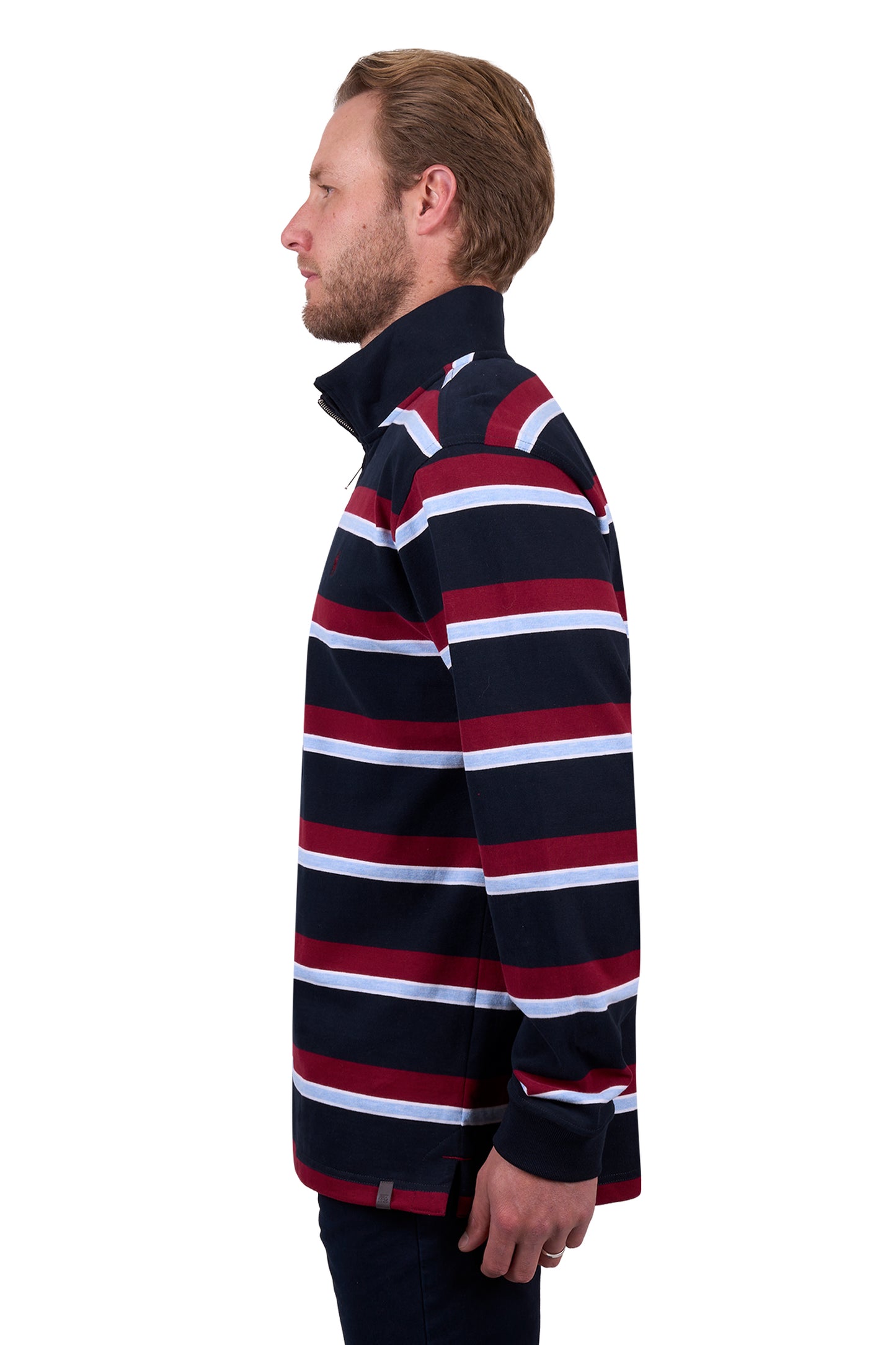 Thomas Cook Men's RICK 1/4 ZIP RUGBY - NAVY/RED