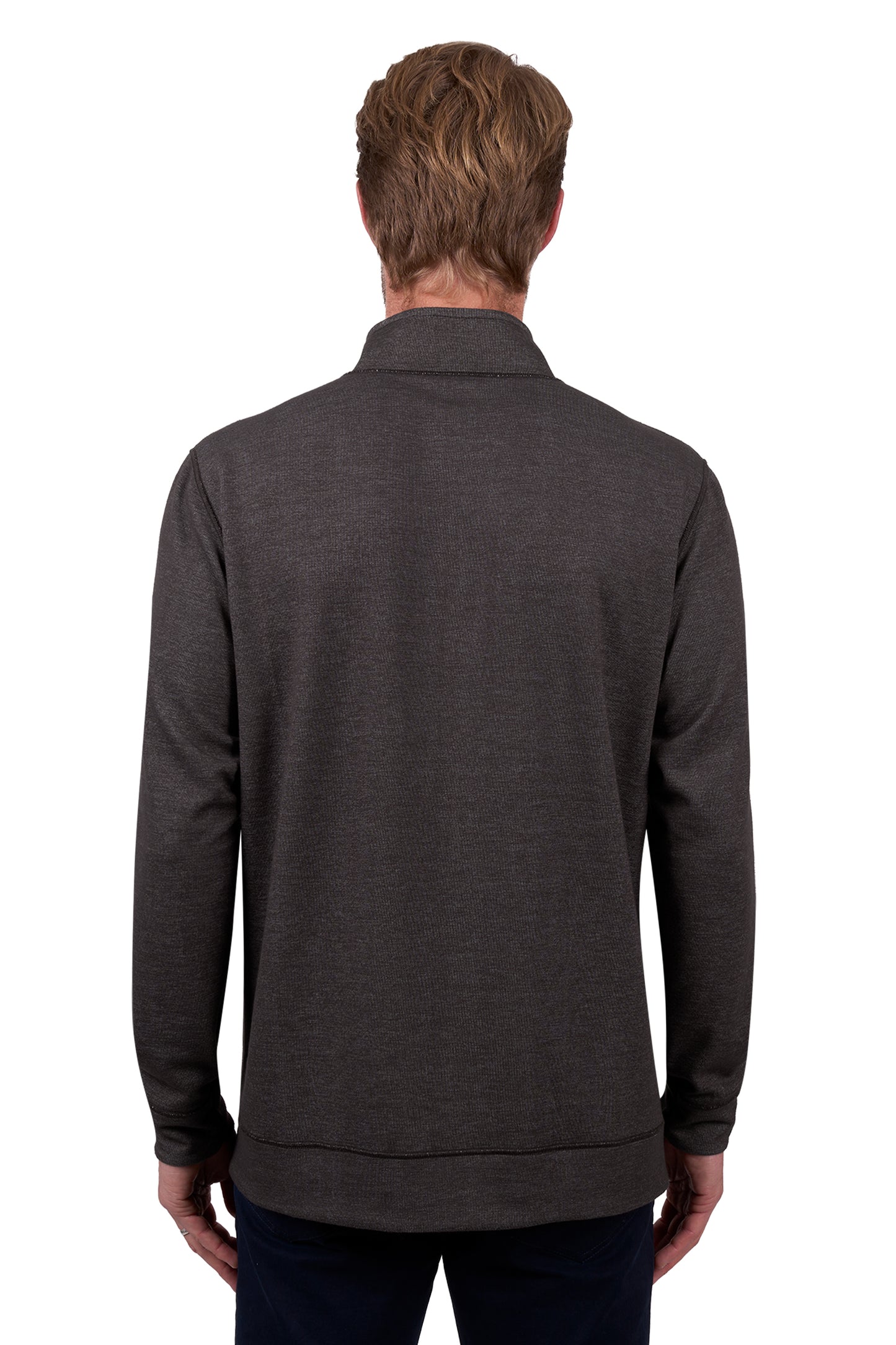 Thomas Cook Men's VIC REVS 1/4 ZIP JUMPER - NAVY/DARK TAN