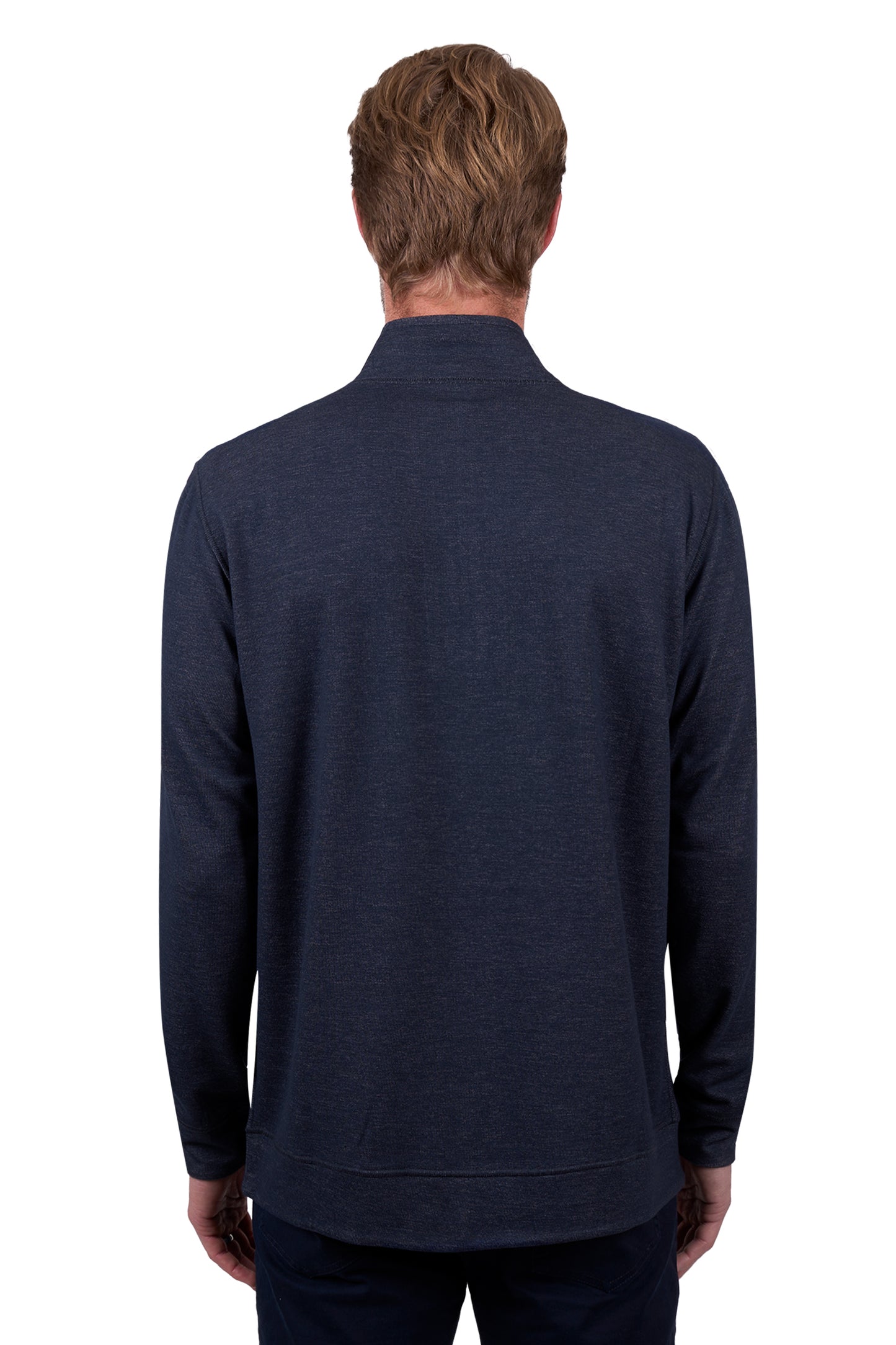 Thomas Cook Men's VIC REVS 1/4 ZIP JUMPER - NAVY/DARK TAN