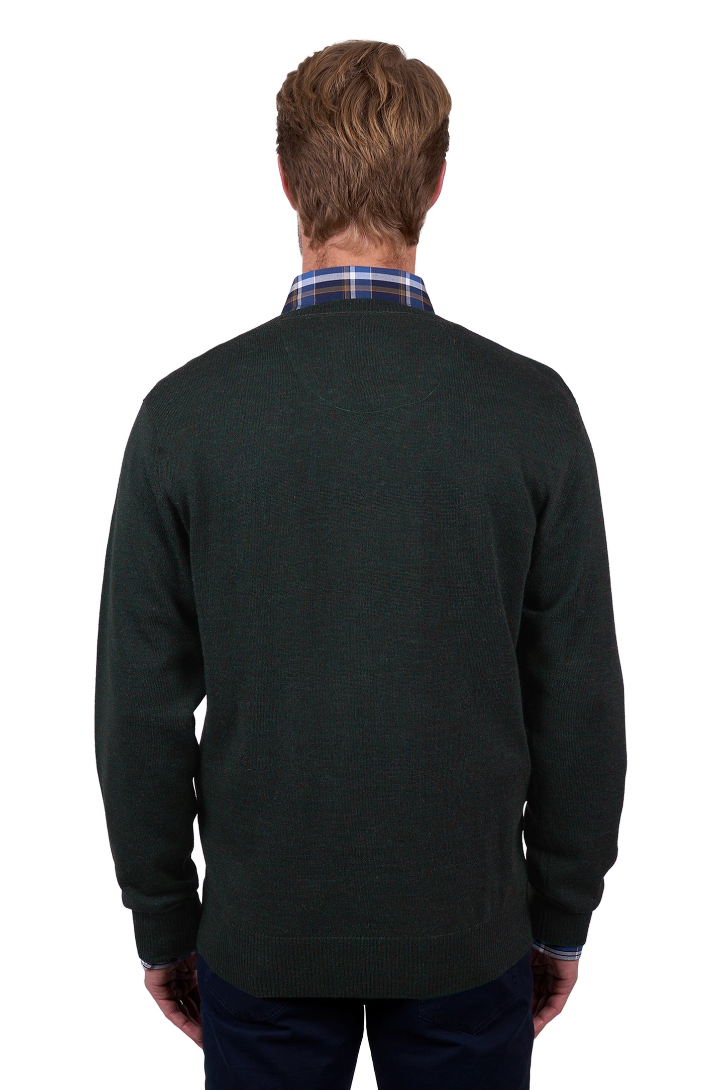 Thomas Cook Men's MATT V NECK JUMPER - OLIVE MARLE