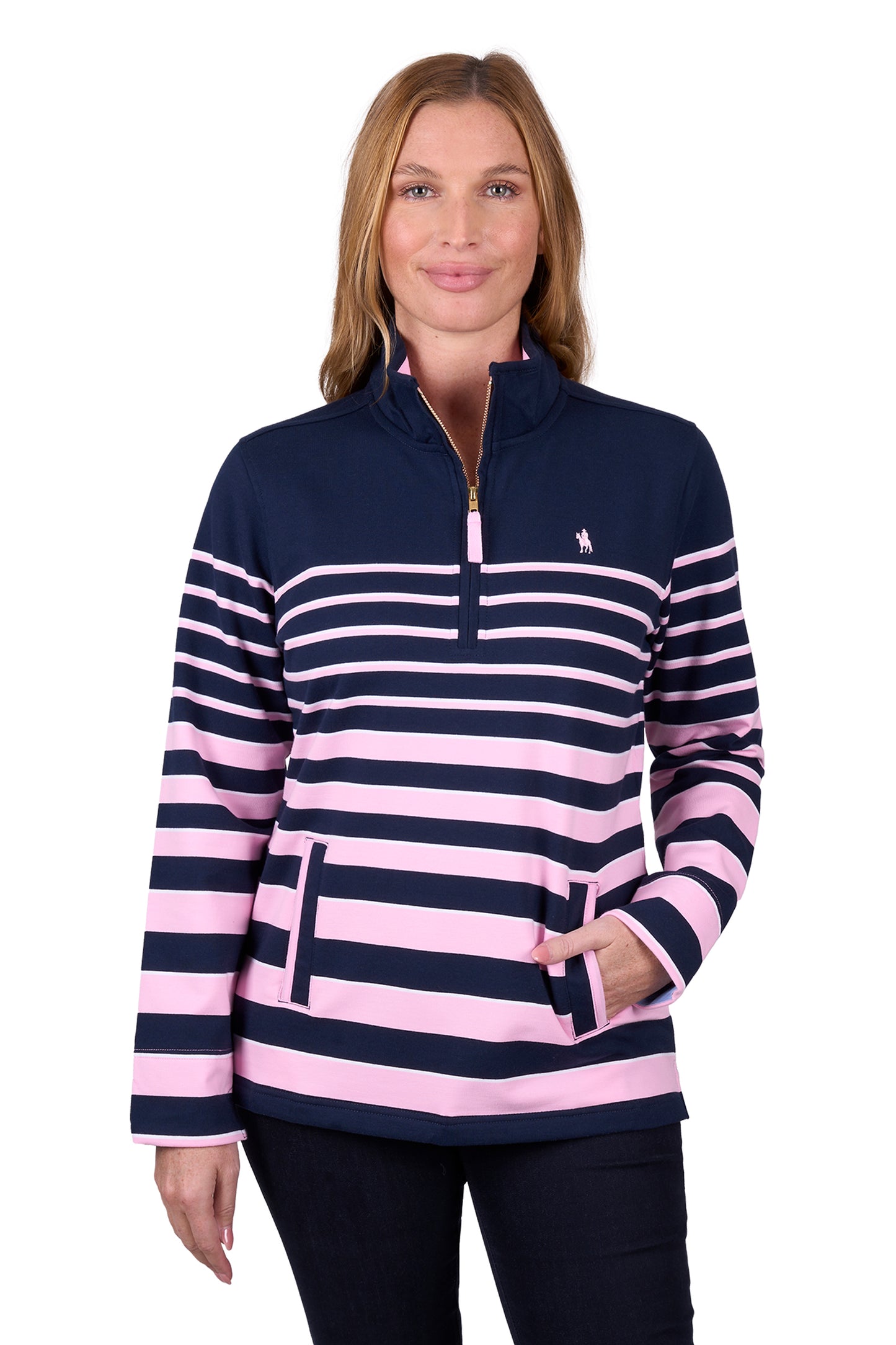 Thomas Cook Women's Cecilia 1/4 Zip Rugby - Pink