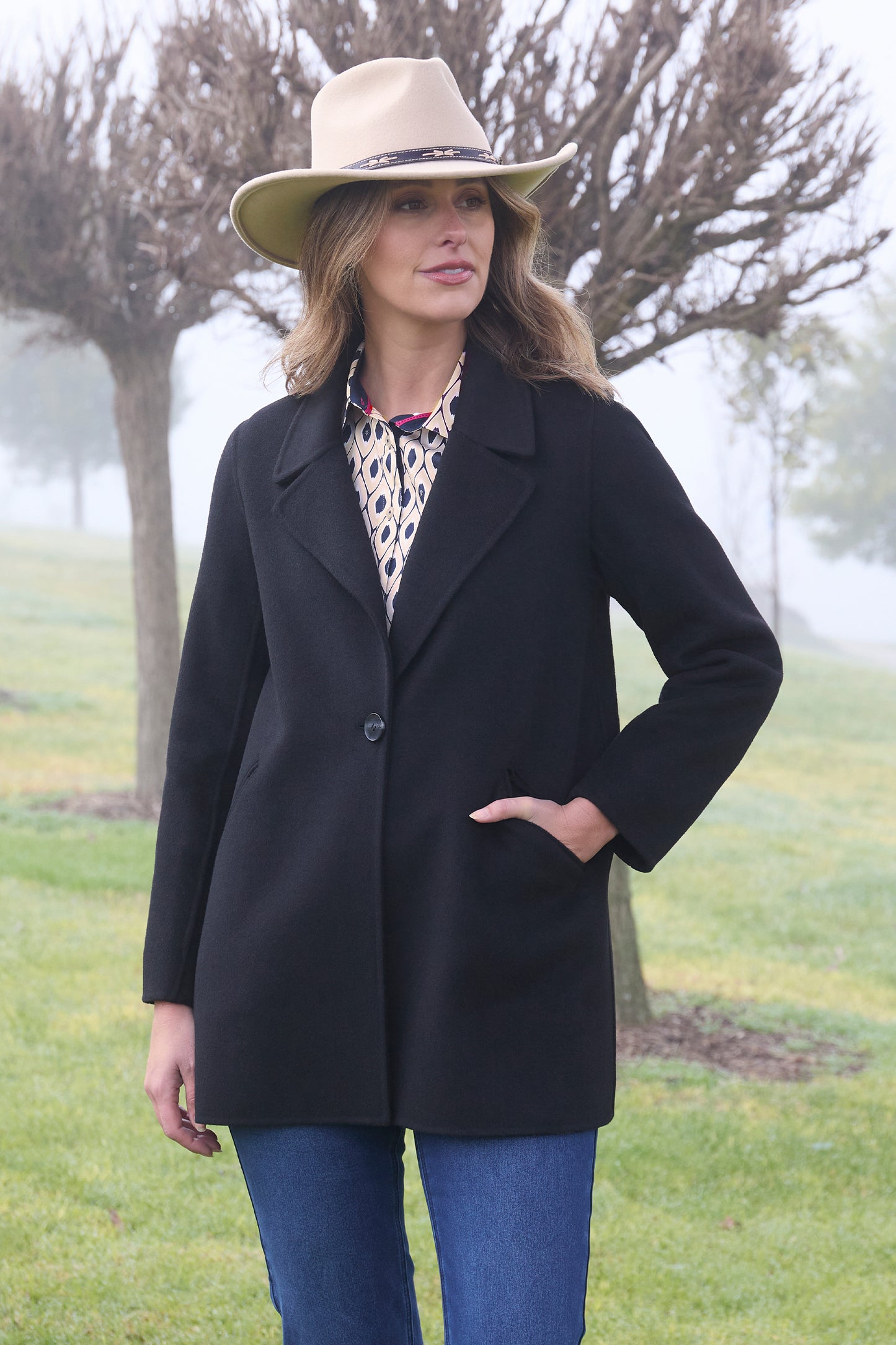 Thomas Cook Women's Athena Wool Coat - Black