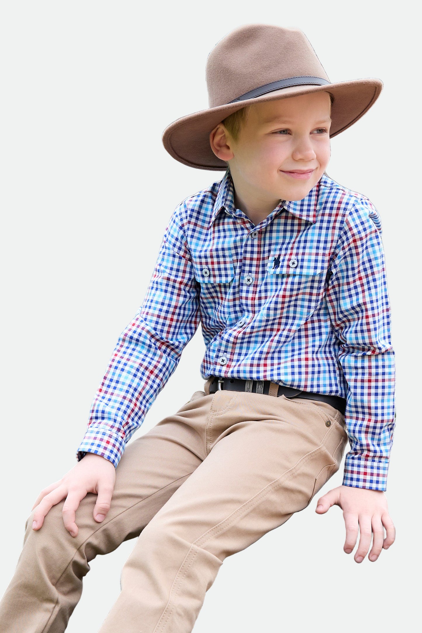 Thomas Cook BOYS FRED 2PKT LS SHIRT - NAVY/RED