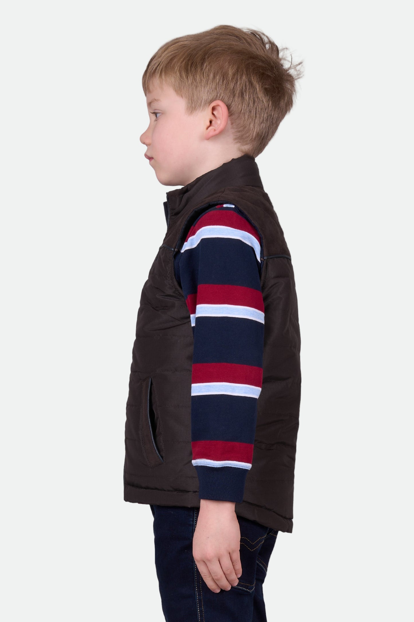 Thomas Cook BOYS NATHAN REVS VEST - DARK BROWN/NAVY
