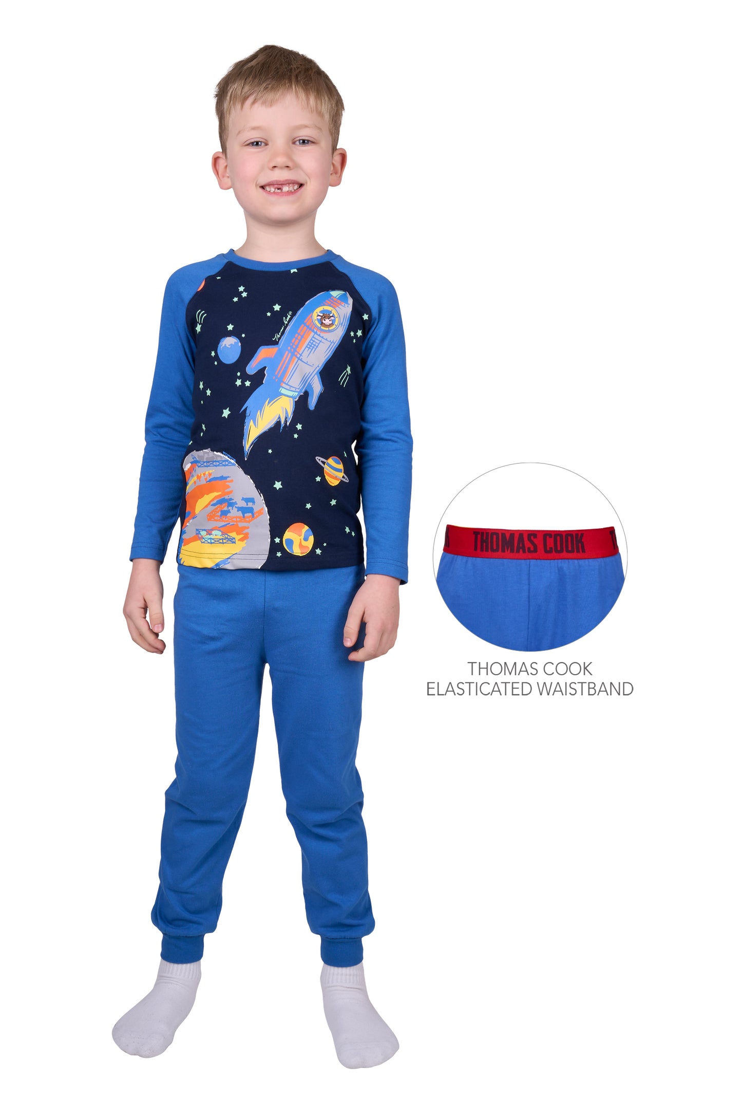 Thomas Cook BOYS SKY ROCKET PJS - NAVY/DENIM