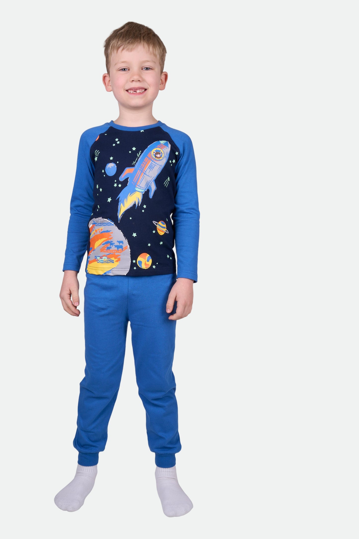 Thomas Cook BOYS SKY ROCKET PJS - NAVY/DENIM
