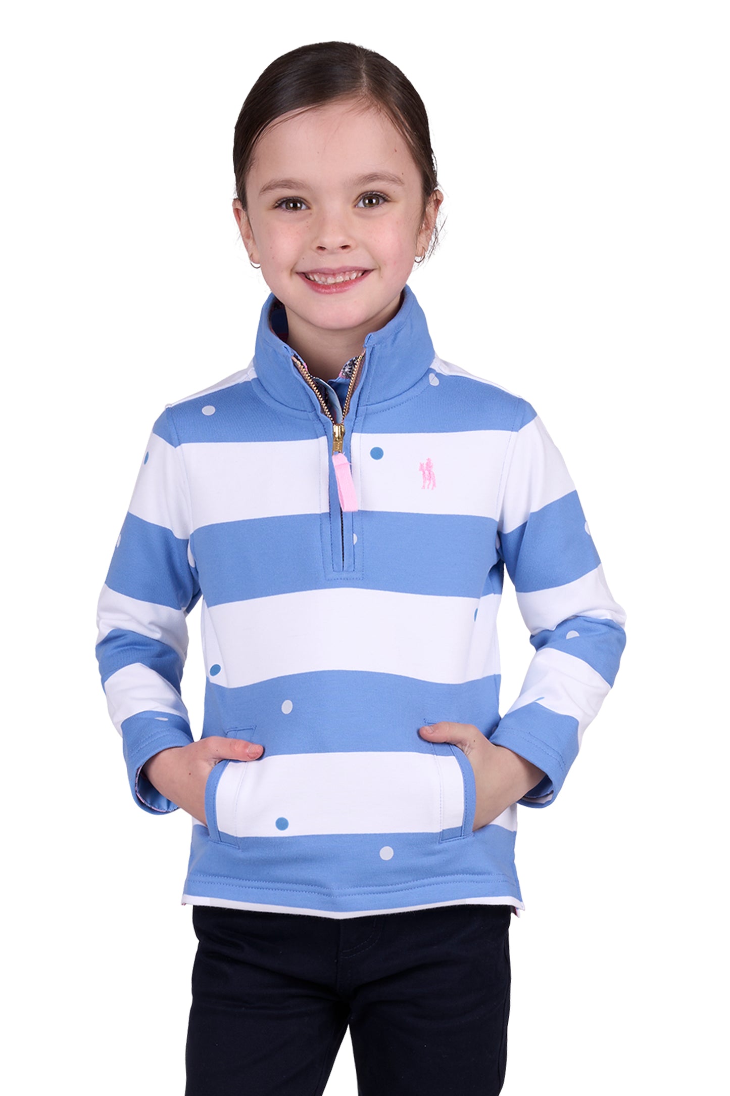 Thomas Cook GIRLS EDEN 1/4 ZIP RUGBY - Blue