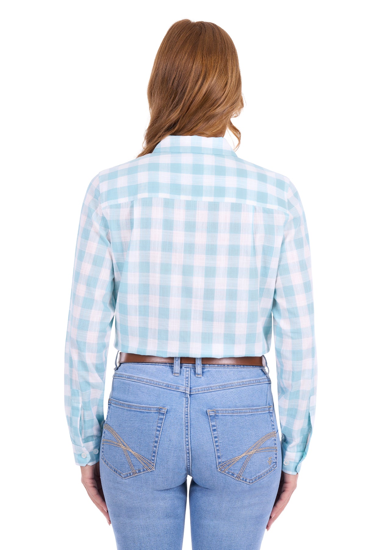 Thomas Cook Eliza Women's Long Sleeve Shirt – Pastel Turquoise/White