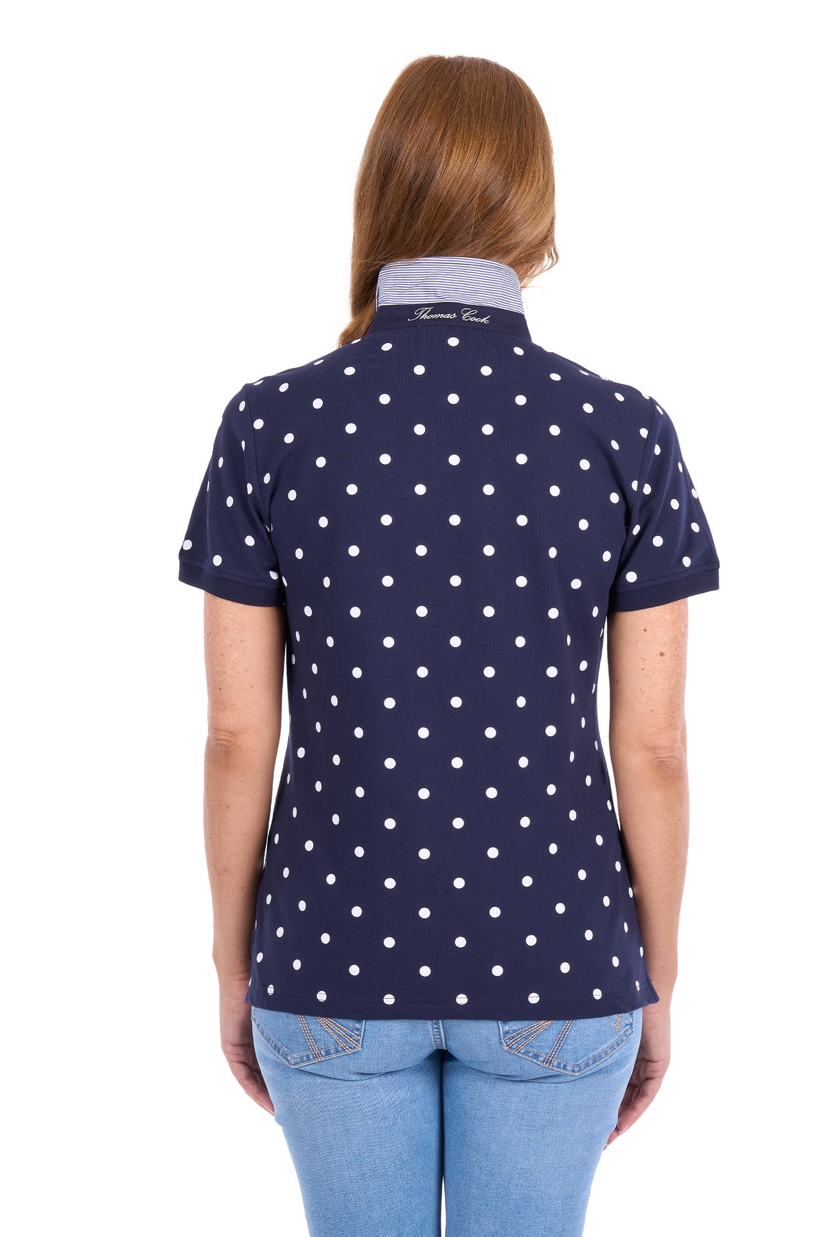 Thomas Cook Women’s Tammy Short Sleeve Polo Shirt – Navy/White