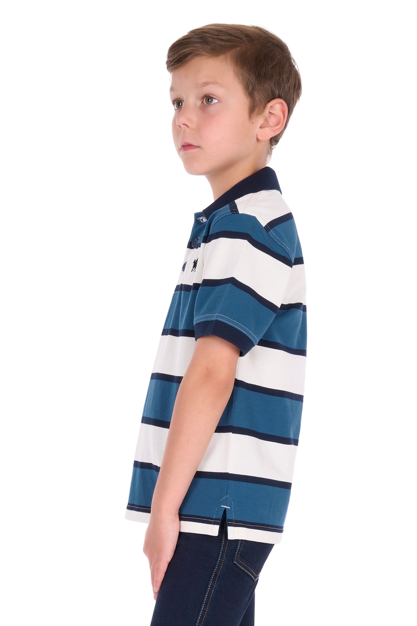 Thomas Cook Boys Martin Short Sleeve Polo – Off White/Washed