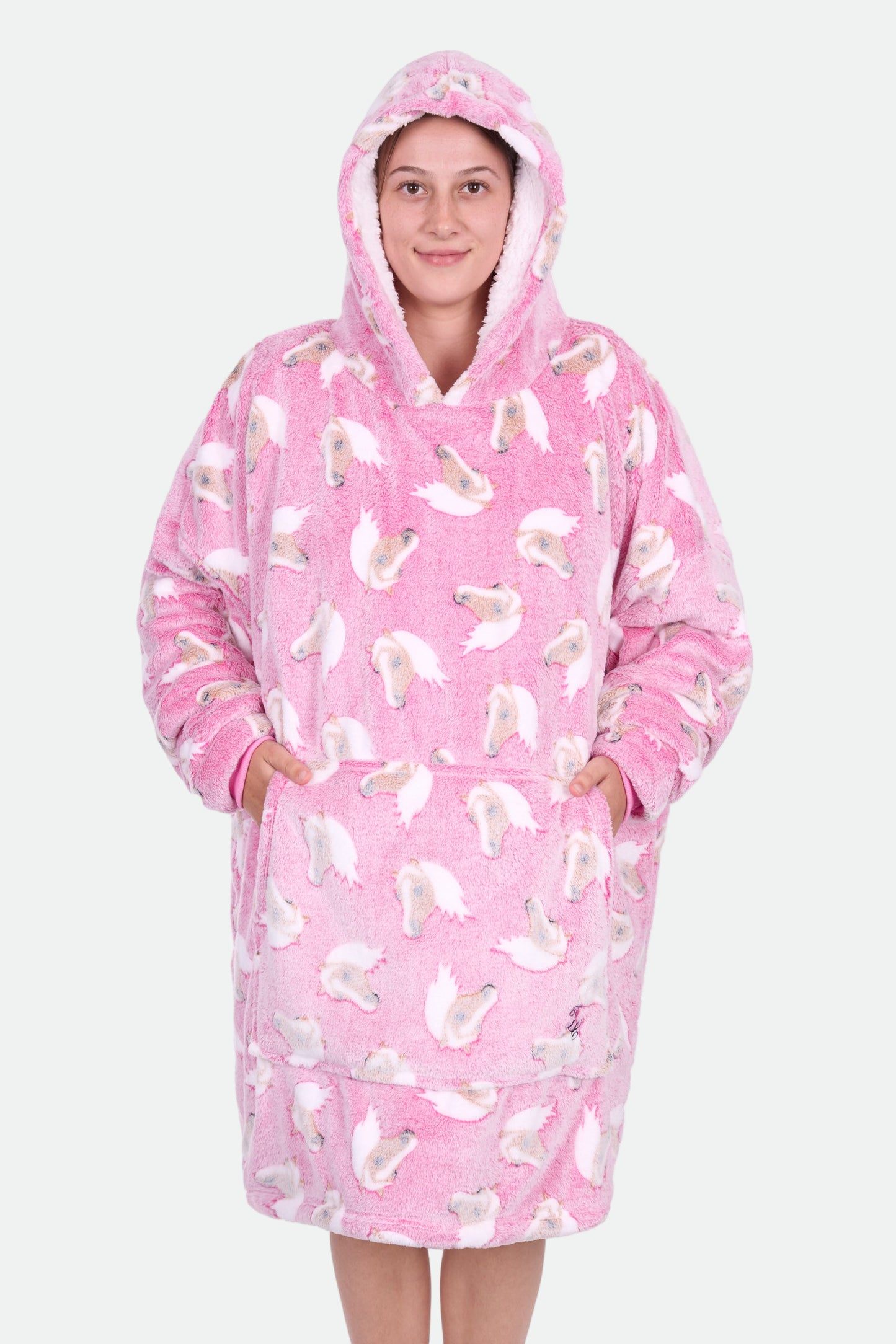 Thomas Cook ADULTS HORSE SNUGGLE HOOD - PINK