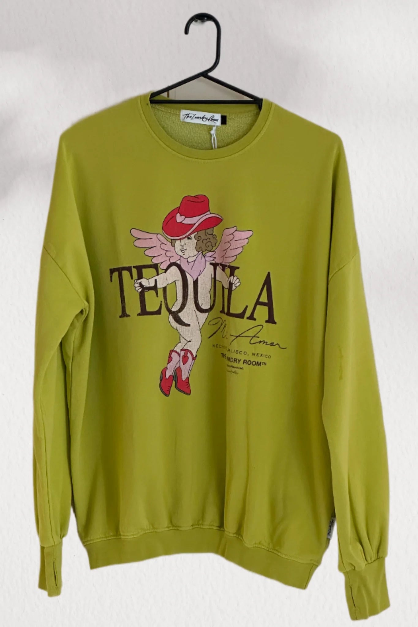 The Laundry Room Womens Tequila Mi Amor Jump Jumper - Vintage Neon Yellow