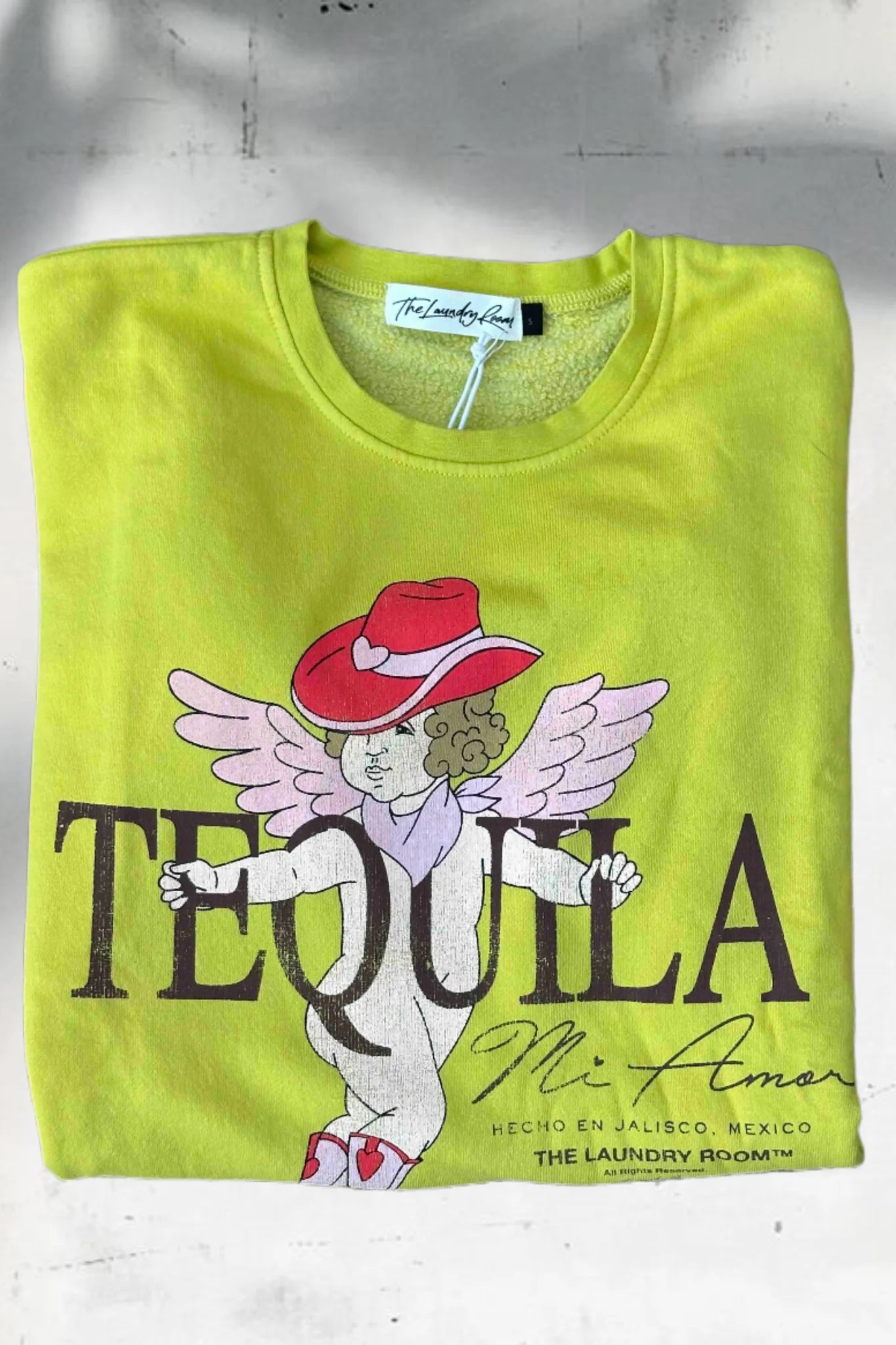 The Laundry Room Womens Tequila Mi Amor Jump Jumper - Vintage Neon Yellow