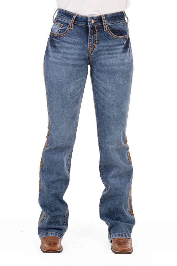 Hitchley & Harrow Comfort Cut High Rise - SR2161 "Greeley" Tan Stitch Jeans 35 Leg