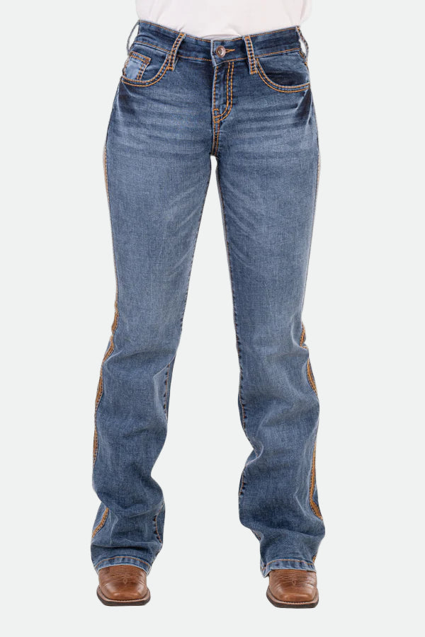 Hitchley & Harrow Comfort Cut High Rise - SR2161 "Greeley" Tan Stitch Jeans 35 Leg
