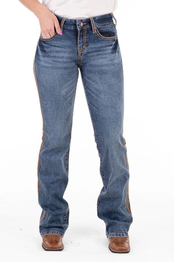 Hitchley & Harrow Comfort Cut High Rise - SR2161 "Greeley" Tan Stitch Jeans 35 Leg