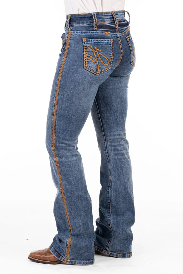 Hitchley & Harrow Comfort Cut High Rise - SR2161 "Greeley" Tan Stitch Jeans 35 Leg
