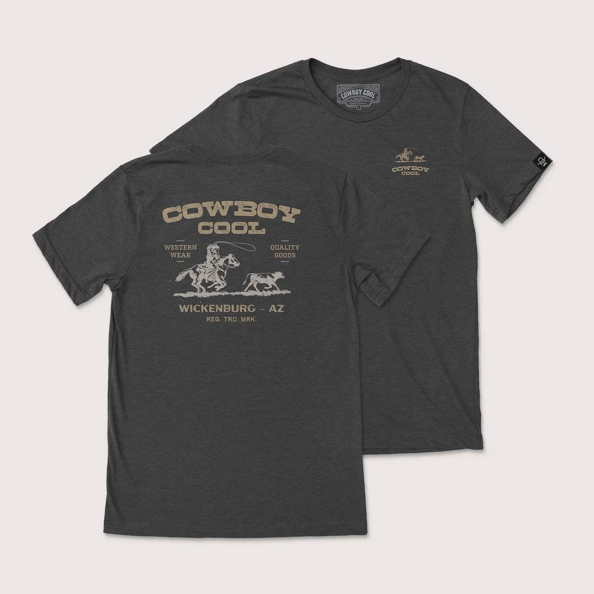 Cowboy Cool Unisex Team Roping T-Shirt - Black
