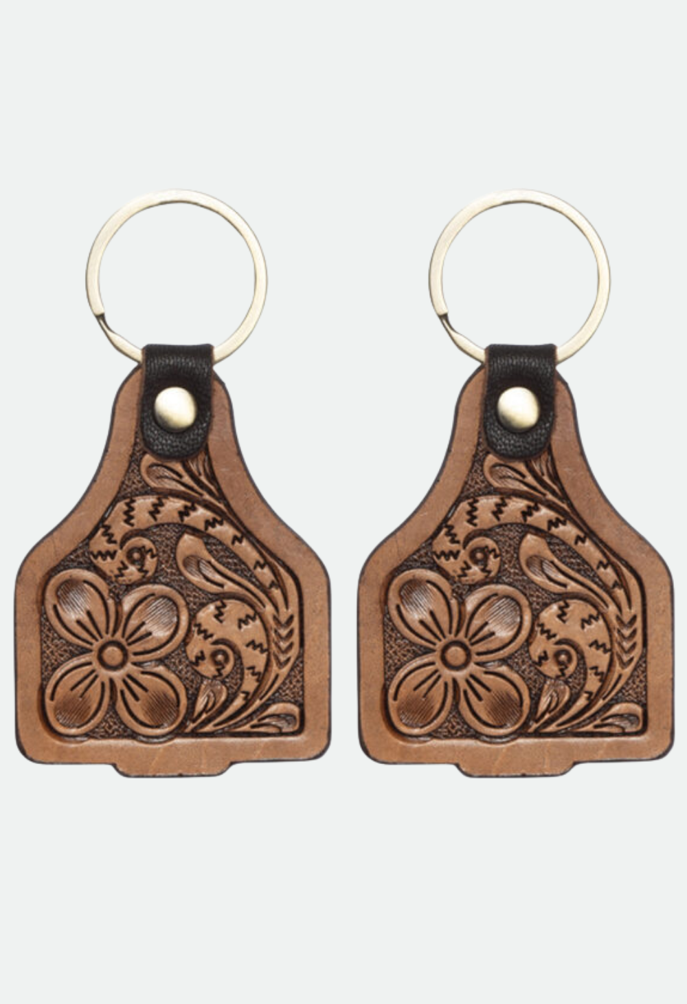 The Design Edge Tooling Leather Cattle Tag Keyring – CA17