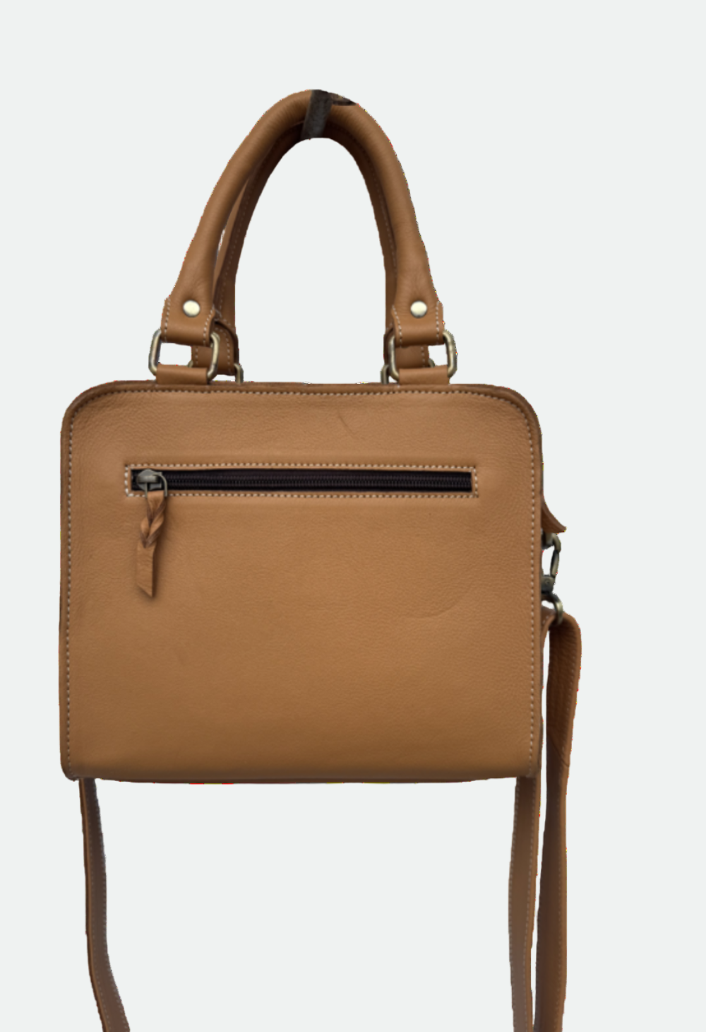The Design Edge Tooling Leather Cowhide Boot Stitch Medium Bag – AB87