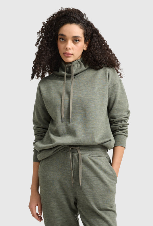 Toorallie Women's Lounge Funnel Neck Jumper - Bay Leaf